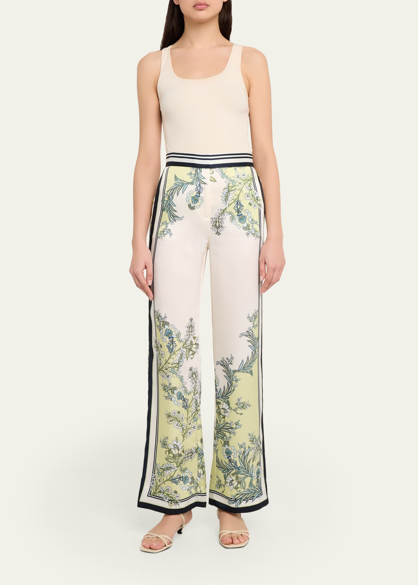 Veronica Beard Grigore Satin Wide-Leg Pants - Bergdorf Goodman