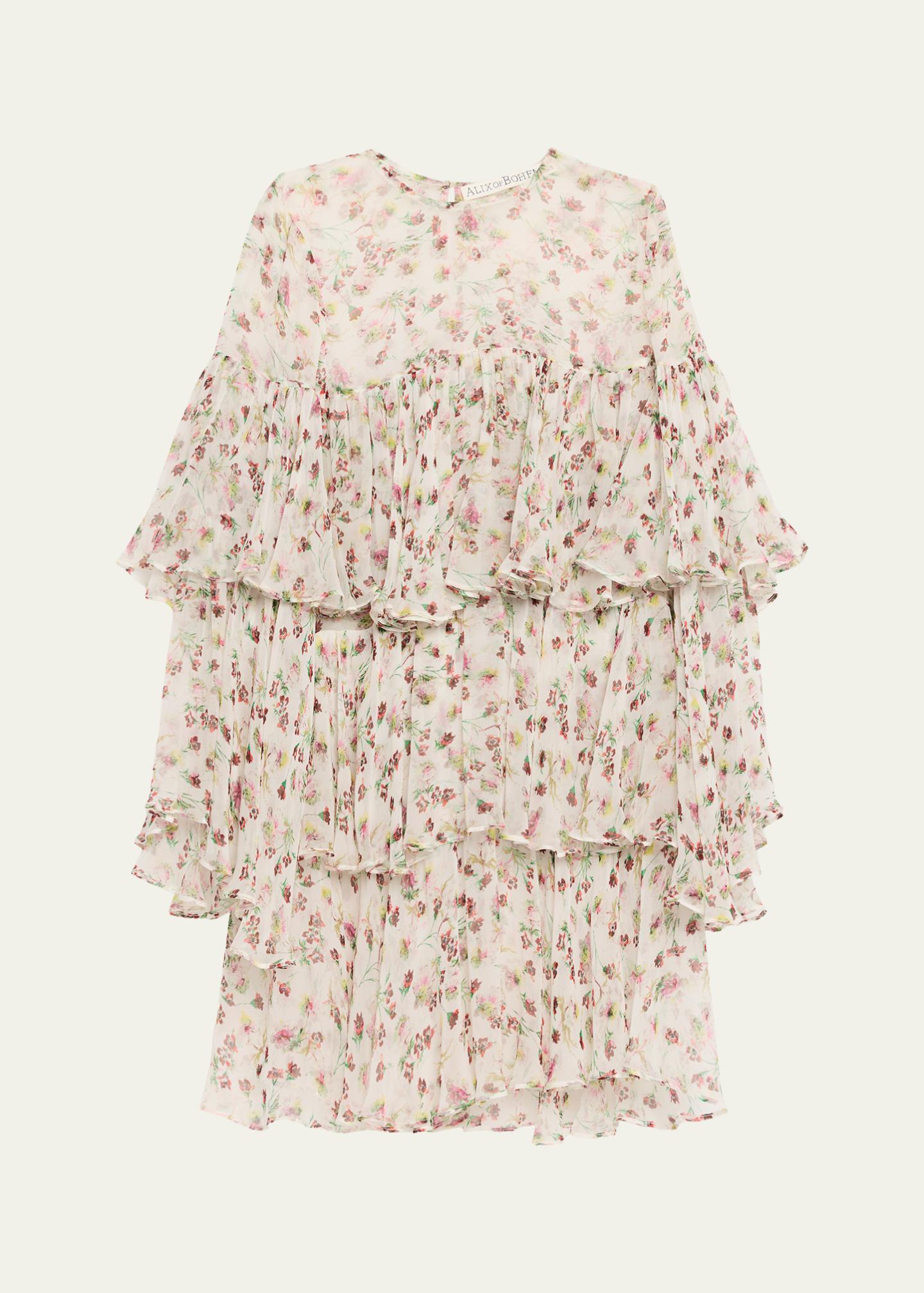 Alix of Bohemia Vienna Wild Garden Tiered Mini Dress - Bergdorf