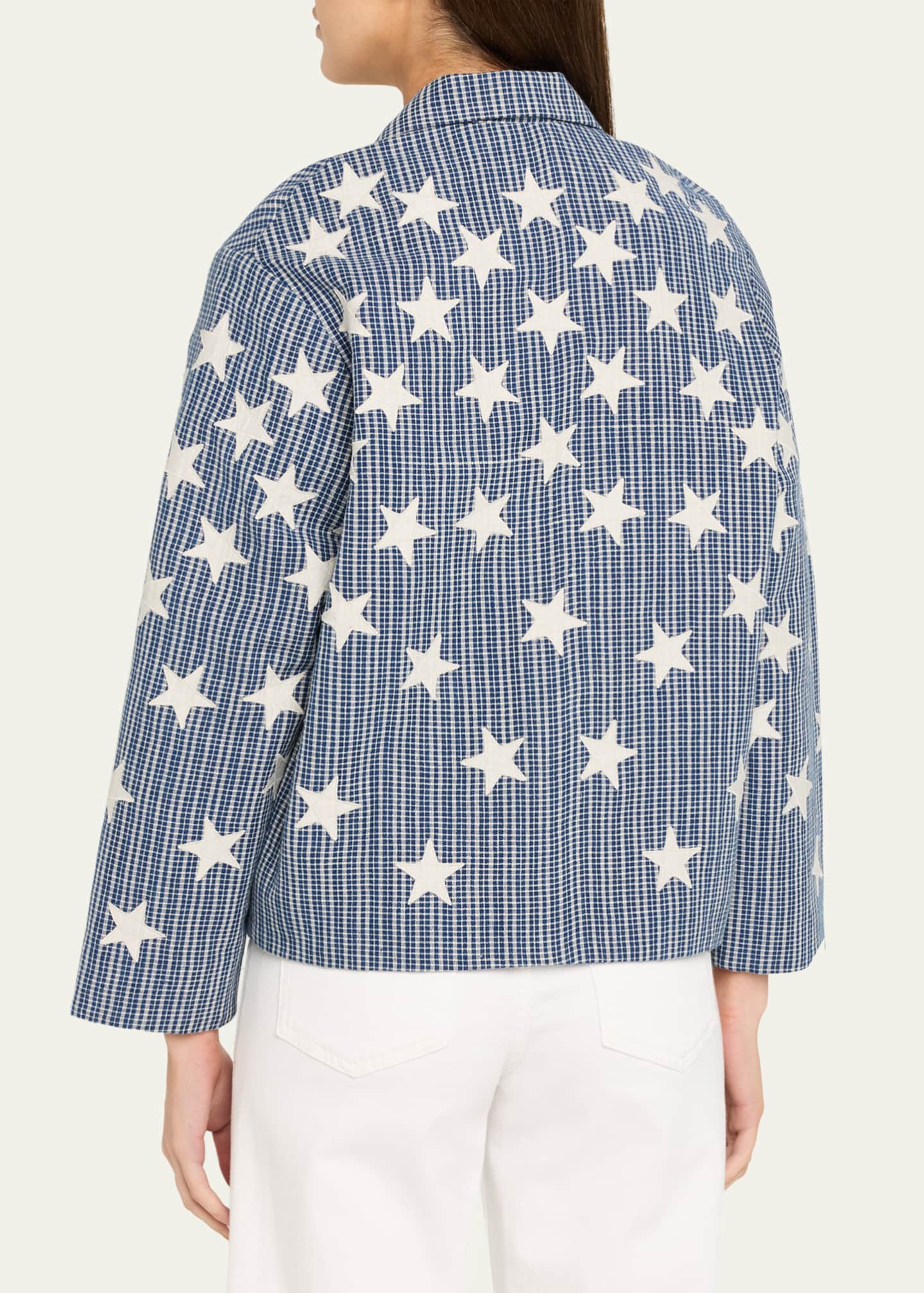 Alix of Bohemia Western Plaid Star Embroidered Jacket - Bergdorf