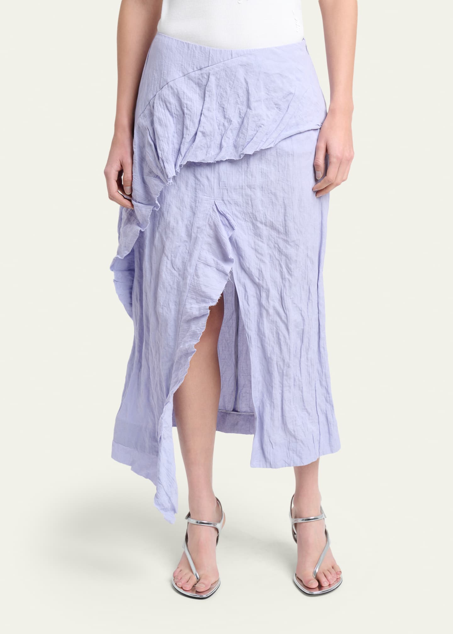 Proenza Schouler Hansly Textured Cotton Skirt - Bergdorf Goodman
