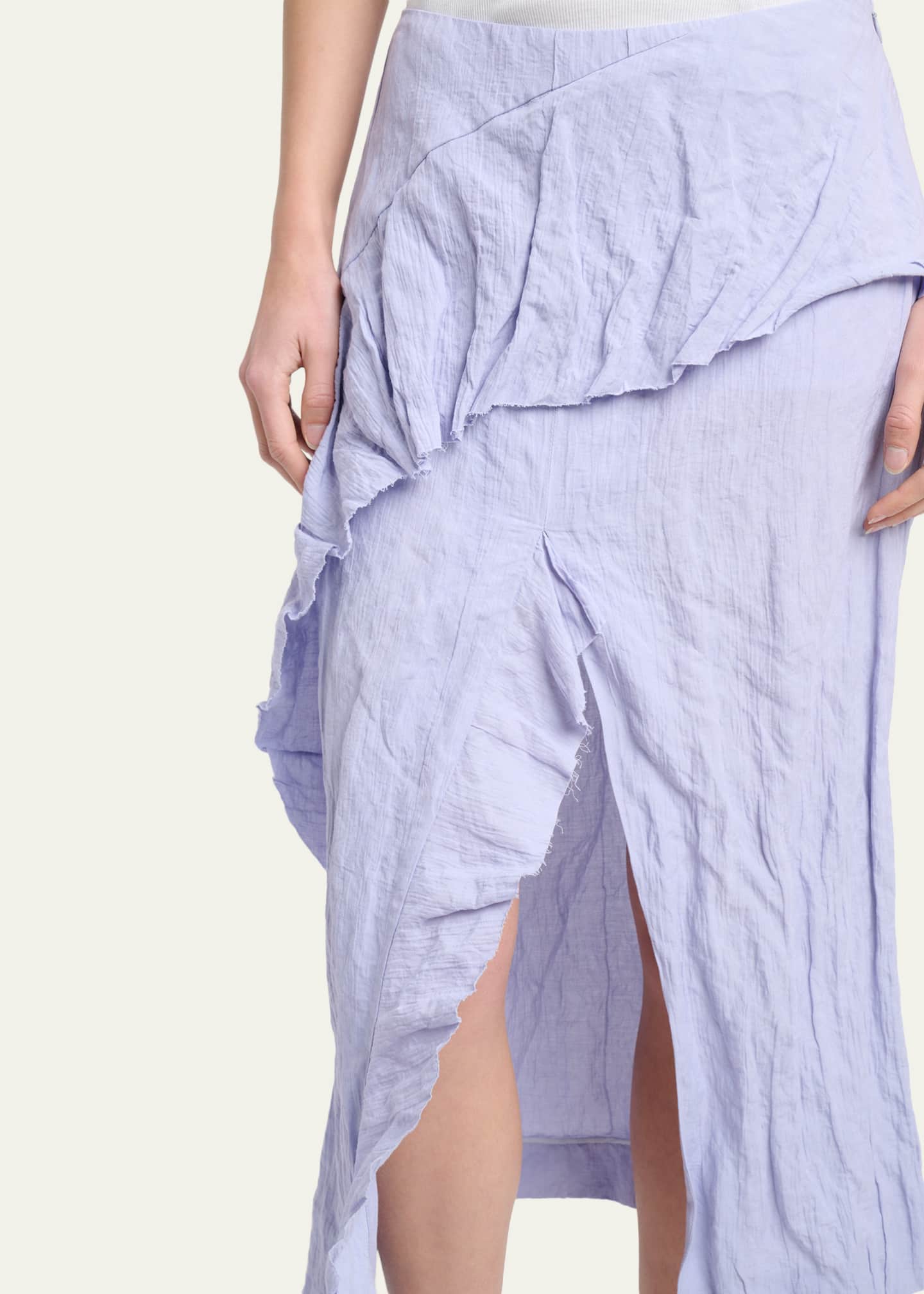 Proenza Schouler Hansly Textured Cotton Skirt - Bergdorf Goodman
