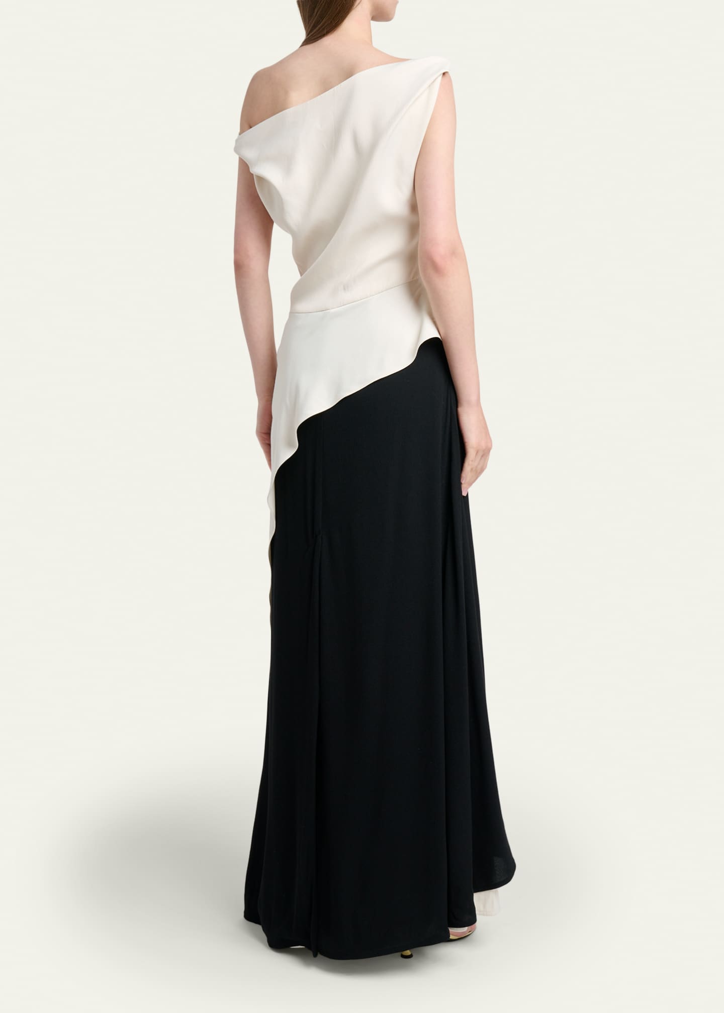 proenza schouler open back draped crepe maxi dress Proenza Schouler Women's Selena Double-Face Crepe Maxi Dress - Dark Brown