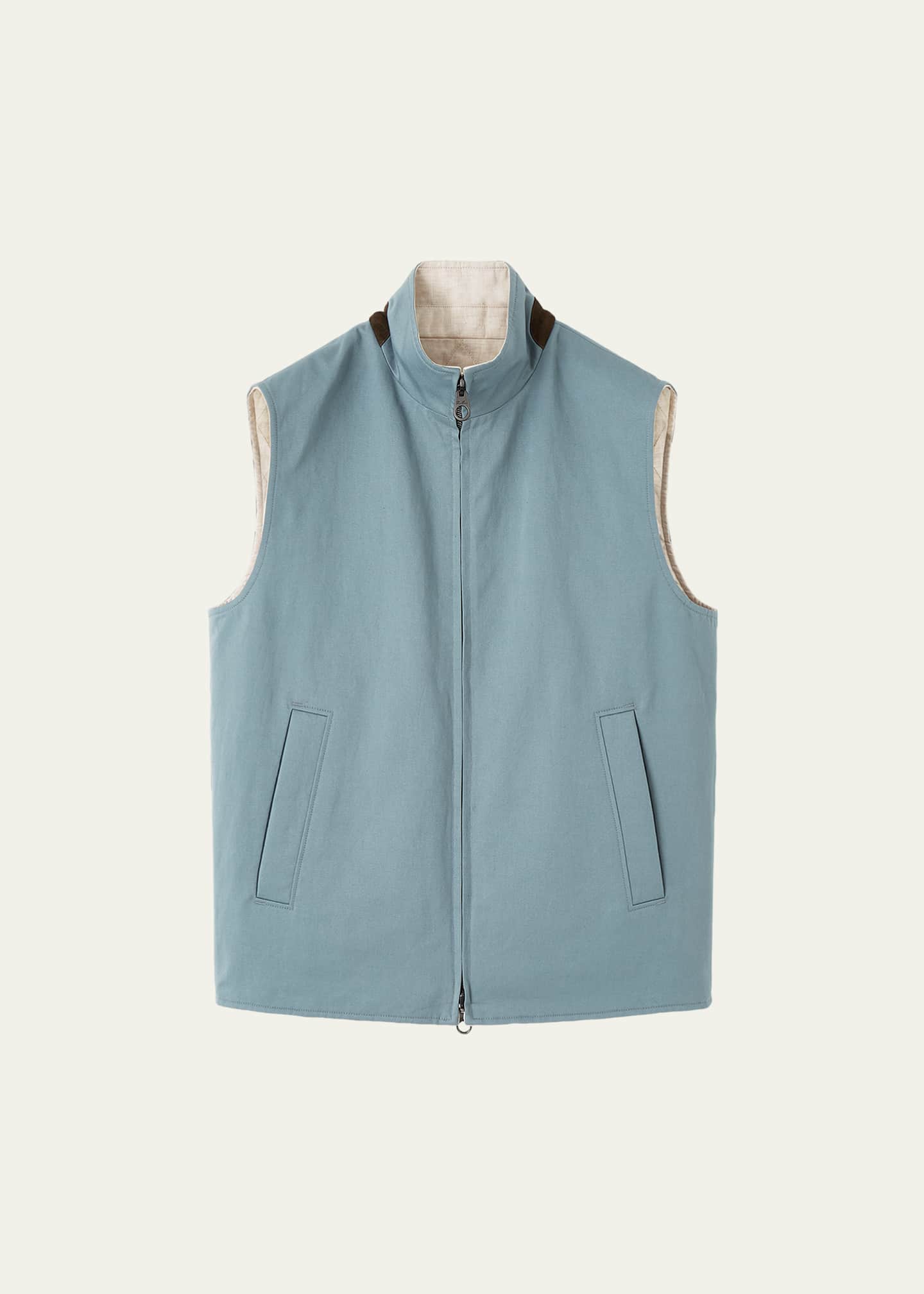 Loro Piana Men's Grian Reversible Full-Zip Vest - Bergdorf Goodman