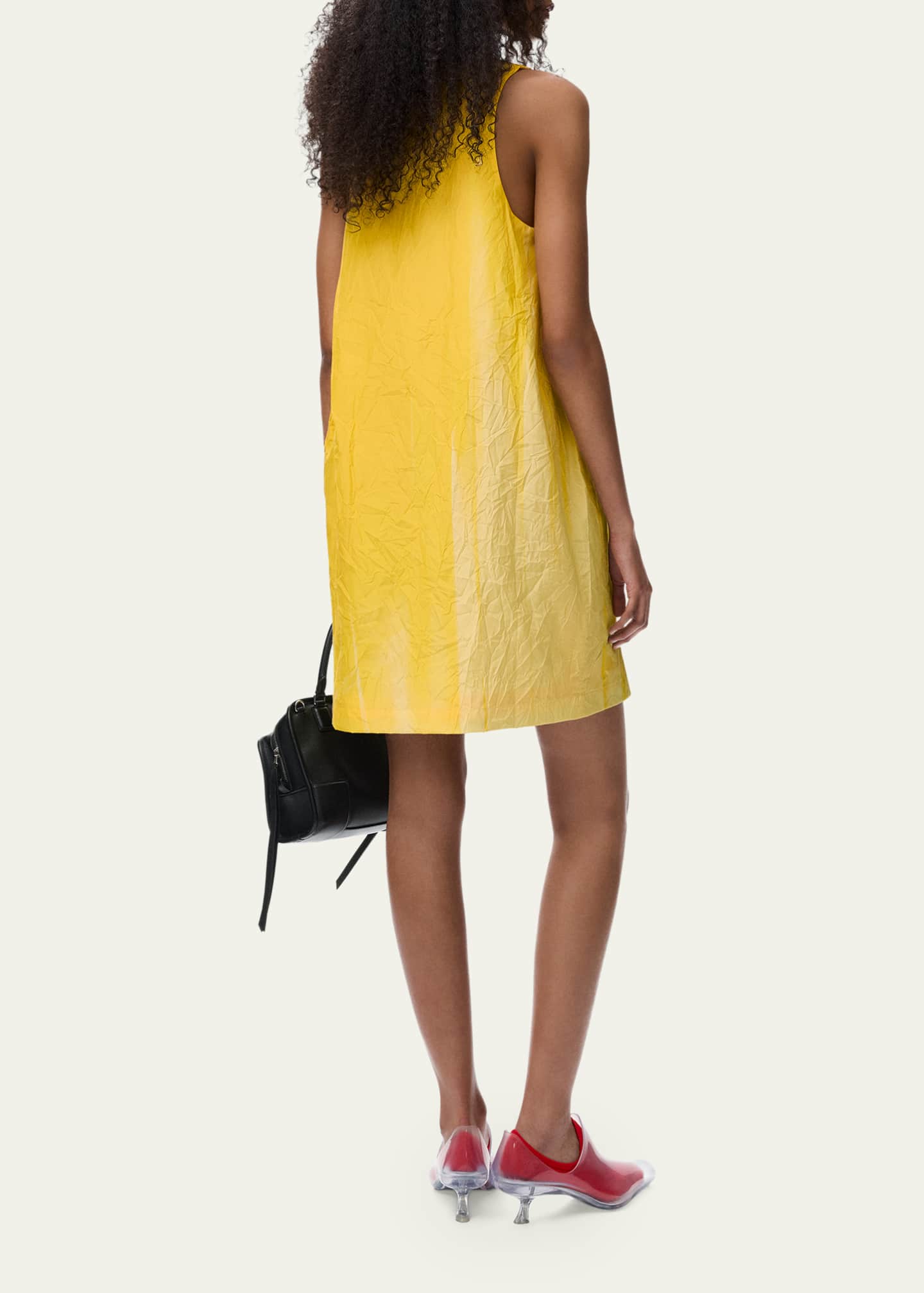 Loewe Gradient-Print Crinkled Cotton Mini Shift Dress - Bergdorf