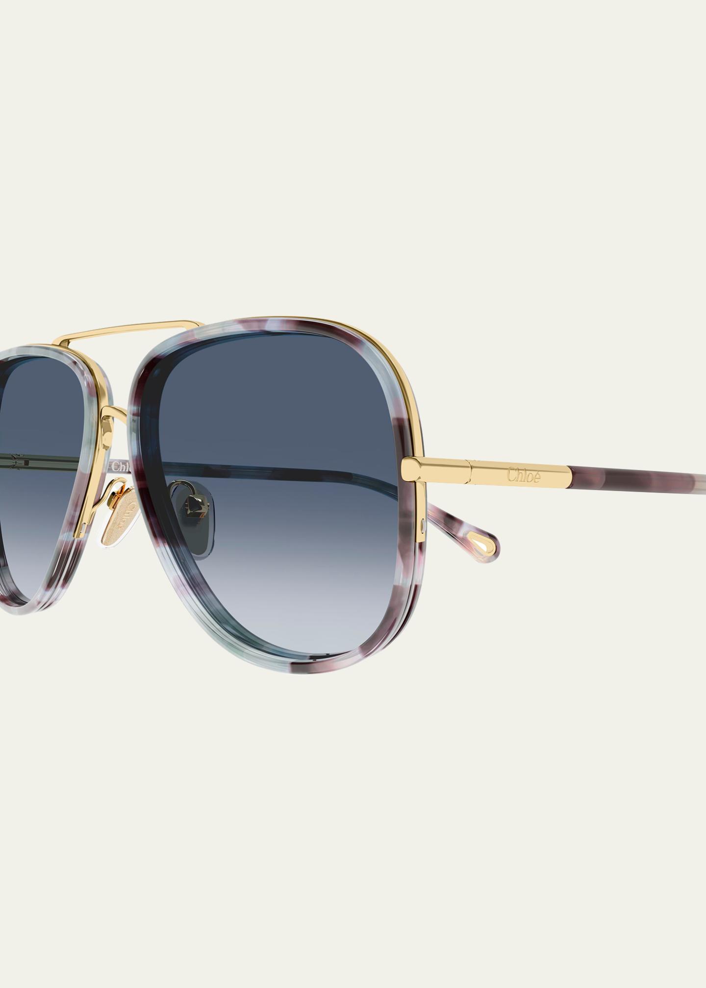 Chloe 53mm Gradient Aviator Sunglasses - Bergdorf Goodman display picture 1