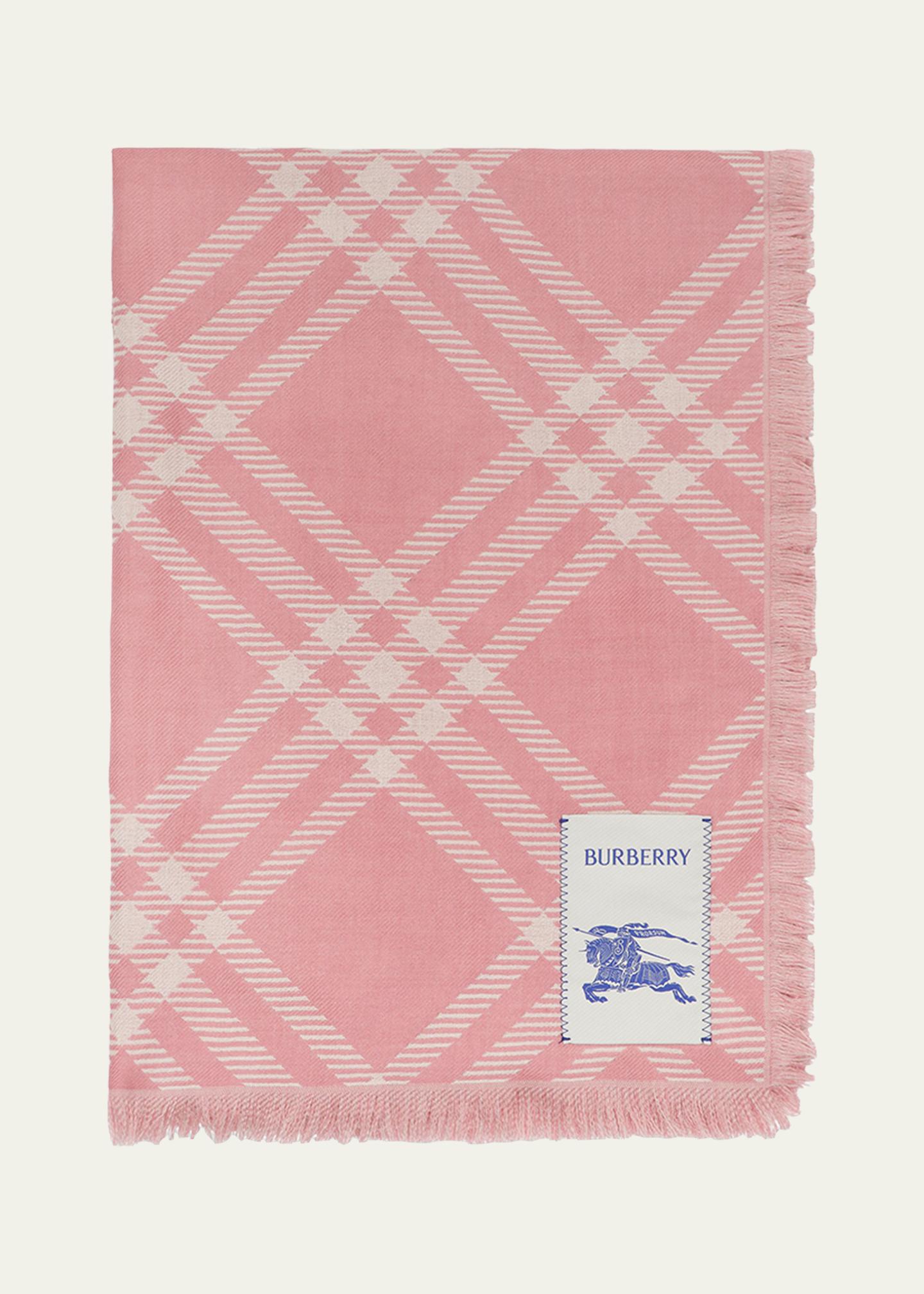 Burberry Wide Check Wool Silk Scarf - Bergdorf Goodman
