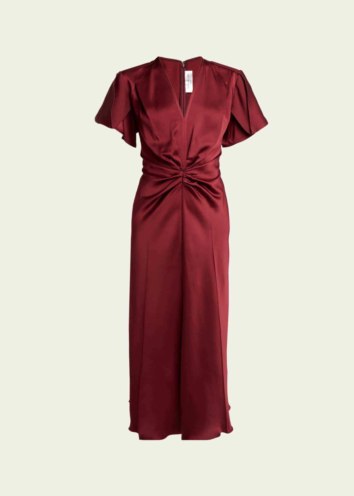 victoria beckham gathered waist midi-dress Victoria Beckham Gathered Waist Midi Dress In Sunflower - 1323WDR004854A