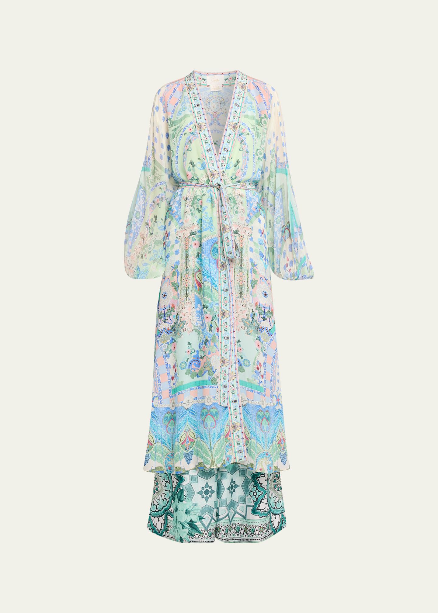 Camilla Midsummer Mosaics Blouson-Sleeve Layer - Bergdorf Goodman