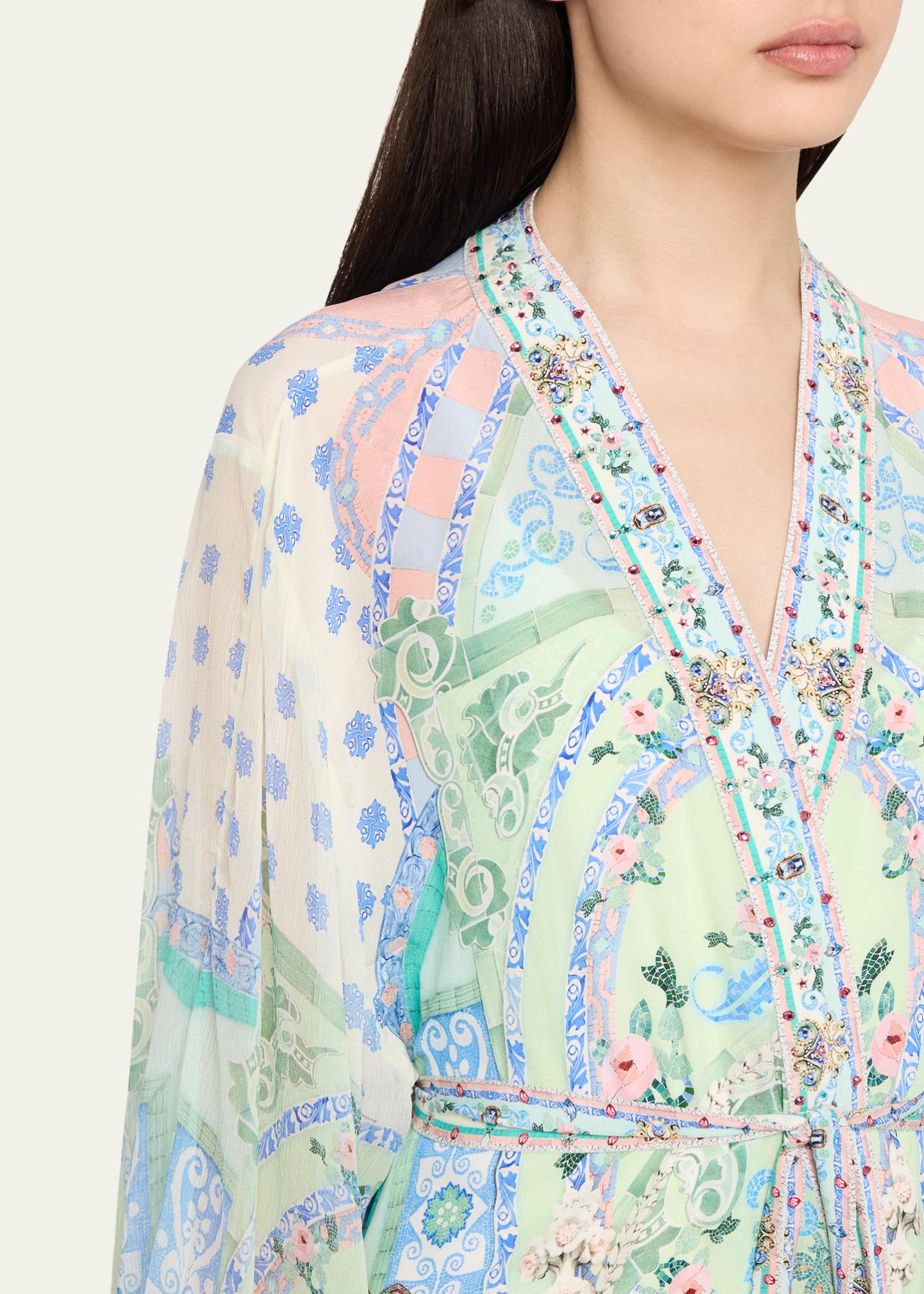 Camilla Midsummer Mosaics Blouson-Sleeve Layer - Bergdorf Goodman