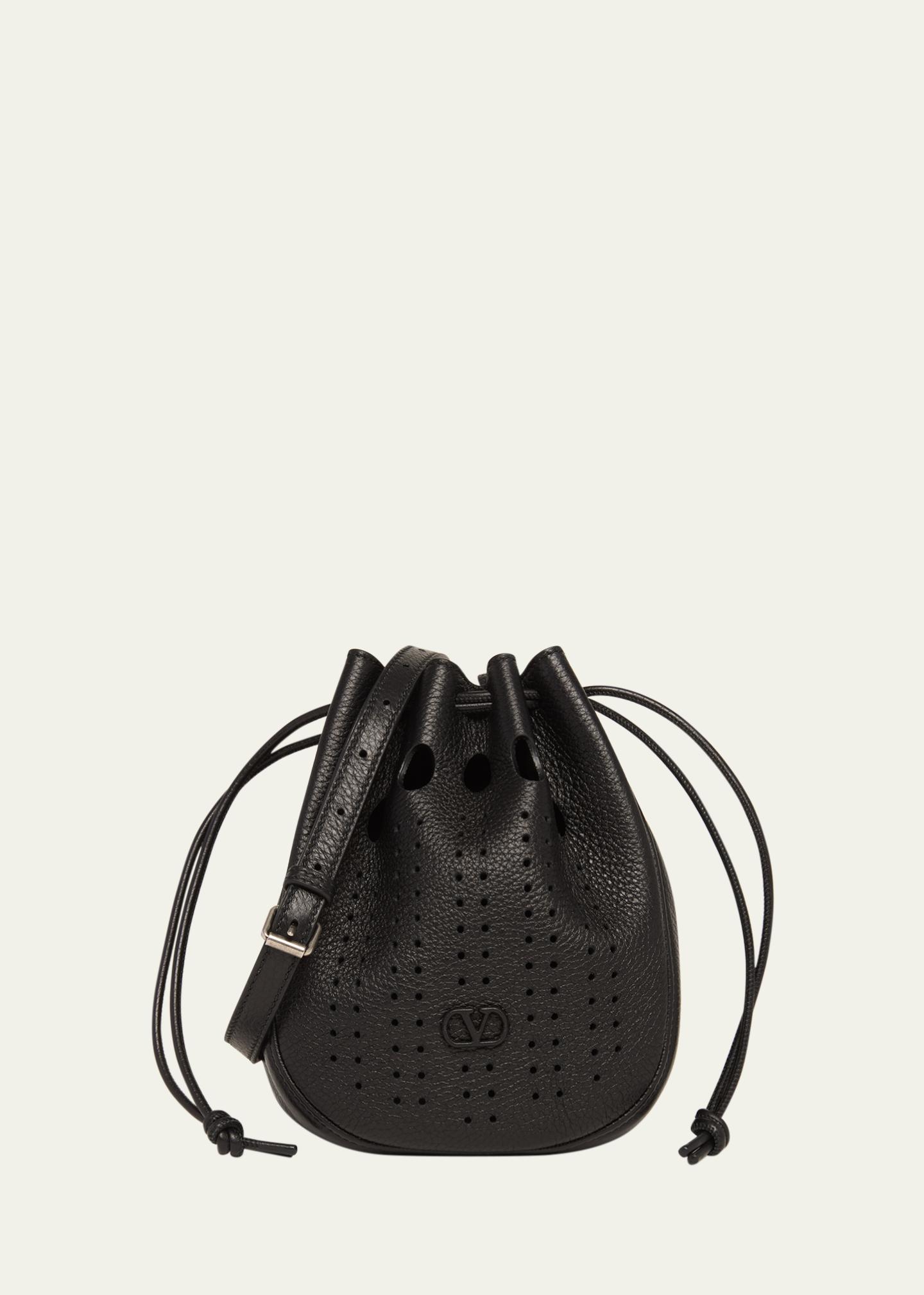 Valentino Garavani Men's Medium Drawstring Shoulder Bag in Grained