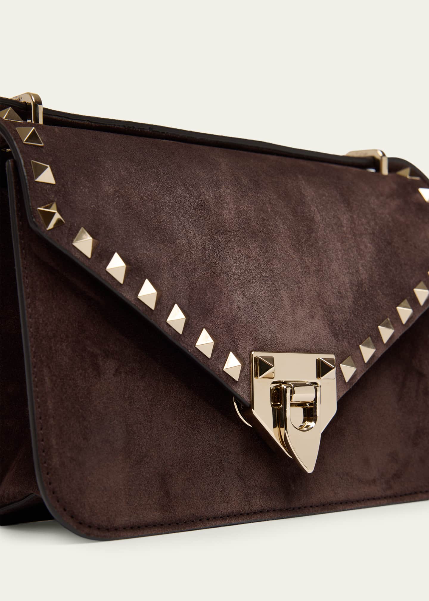 Valentino Garavani Rockstud Suede Shoulder Bag - Bergdorf Goodman