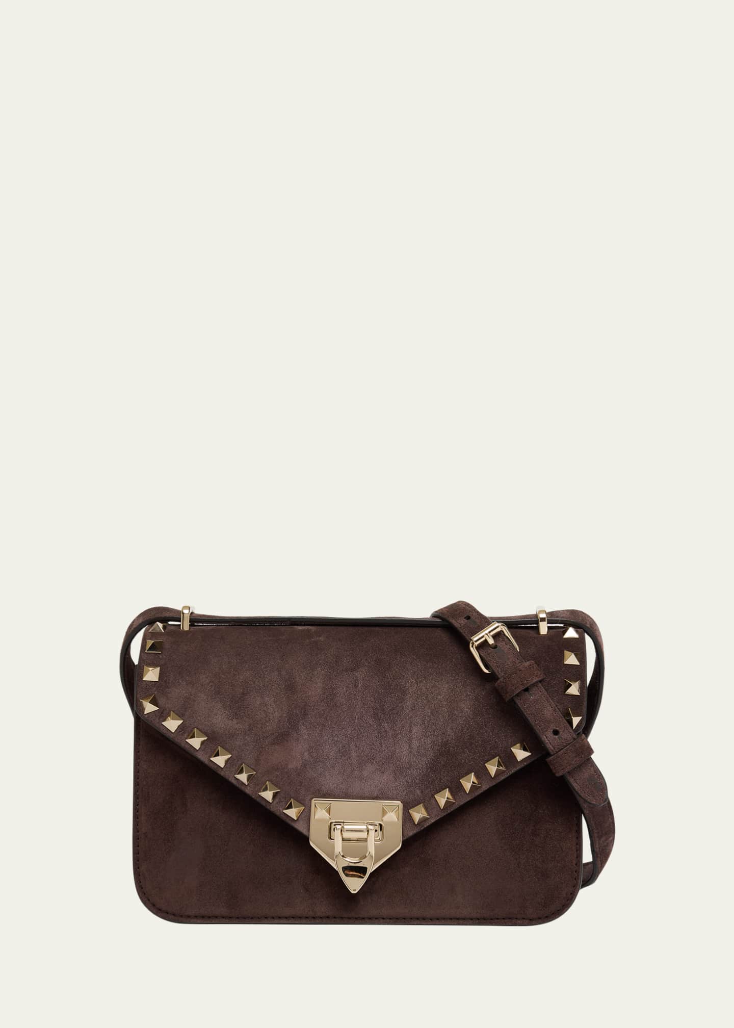 Valentino Garavani Rockstud Suede Shoulder Bag - Bergdorf Goodman