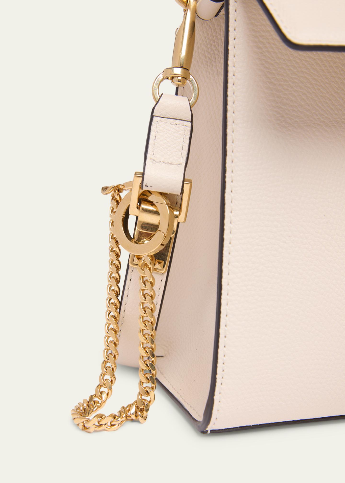 Valentino Garavani Small Crystal VLogo Leather Top-Handle Bag