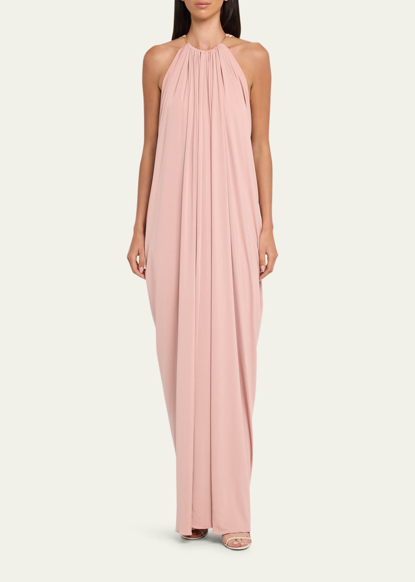 slim fit dress slacks Heaven Halter Jersey Knot Maxi Dress - Yellow