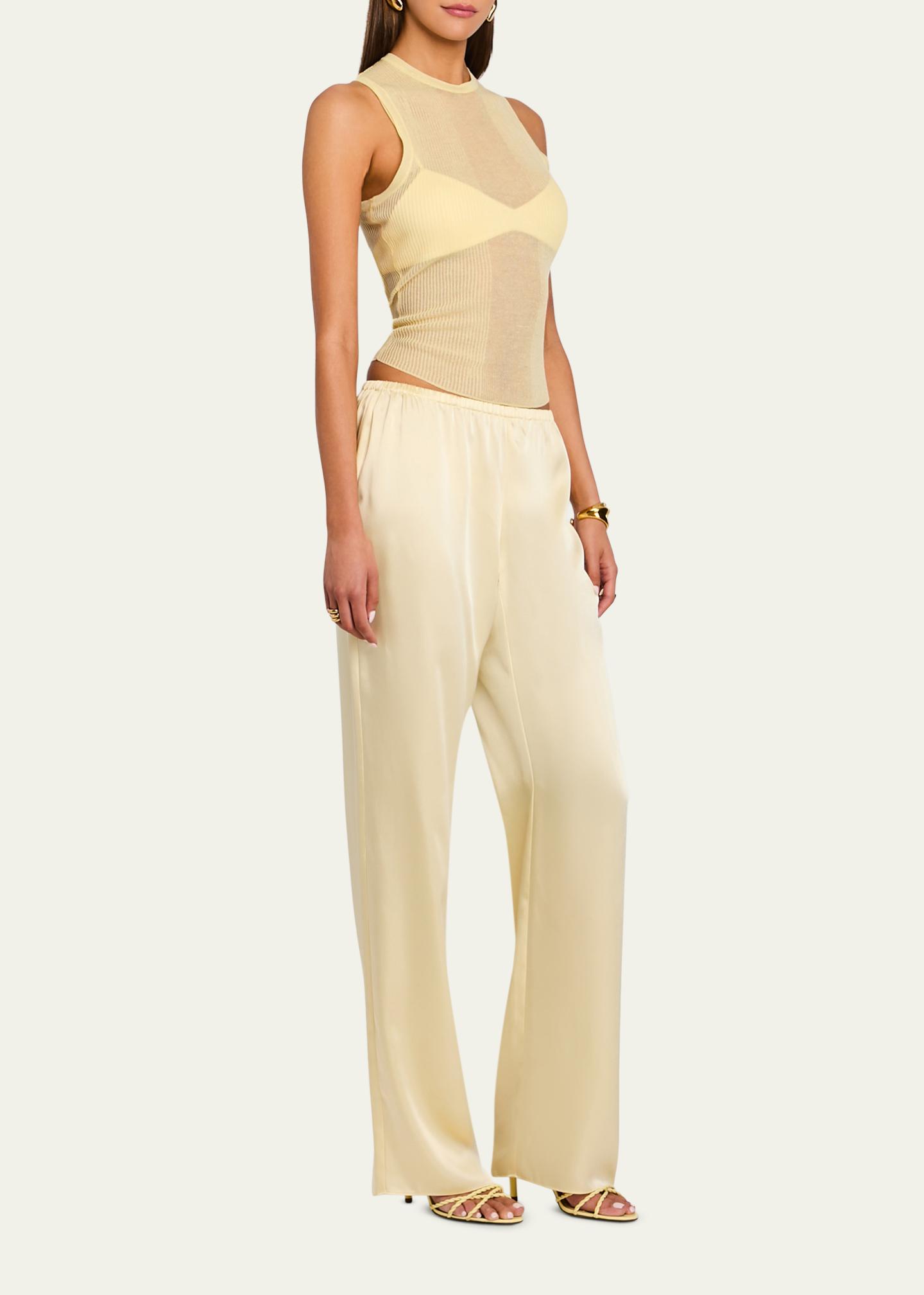 SEROYA Lillian Satin Pants - Bergdorf Goodman