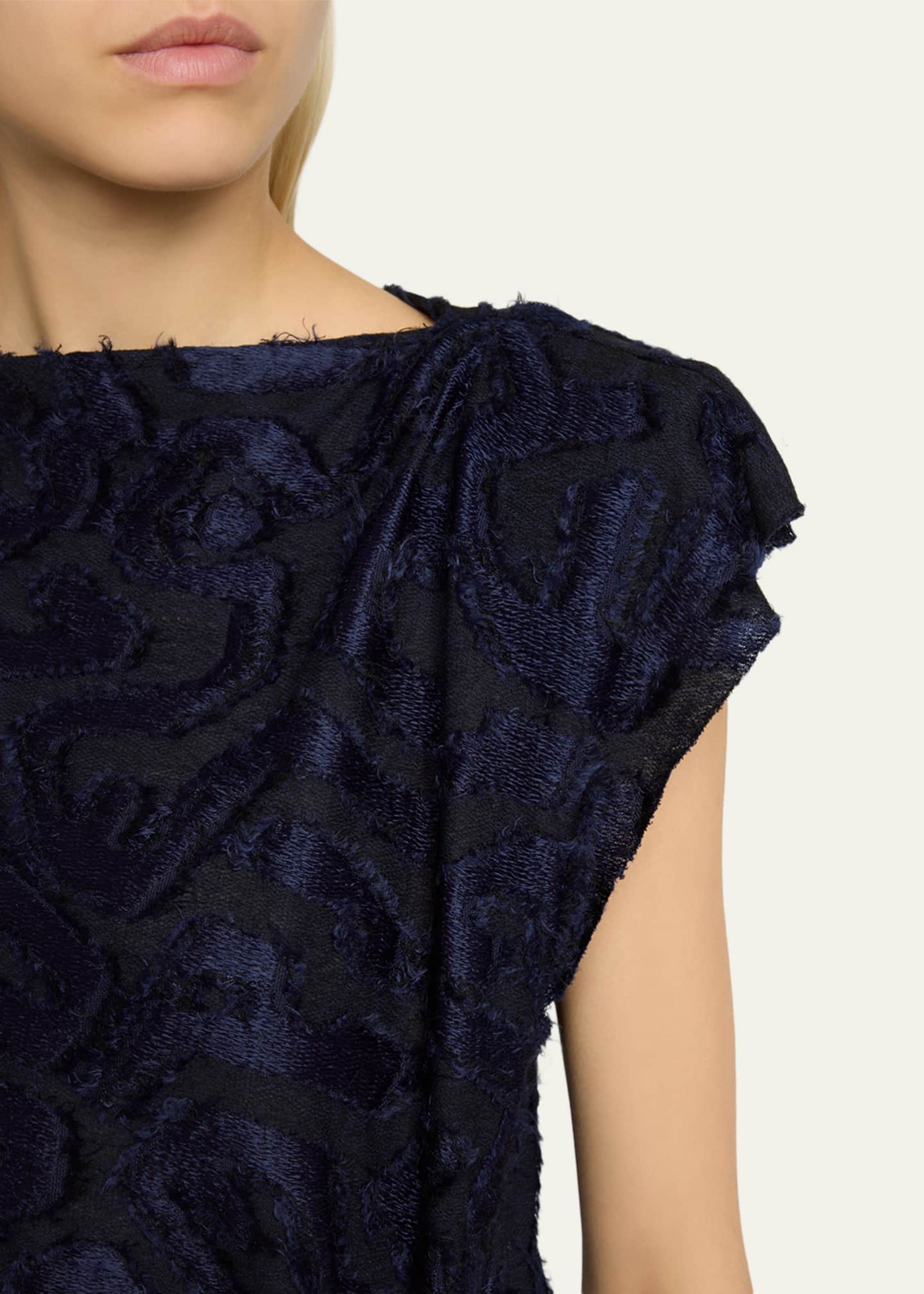isabel marant blue lace dress Isabel Marant Etoile Embroidered cotton asymmetrical dress|RO186421P032E30FN