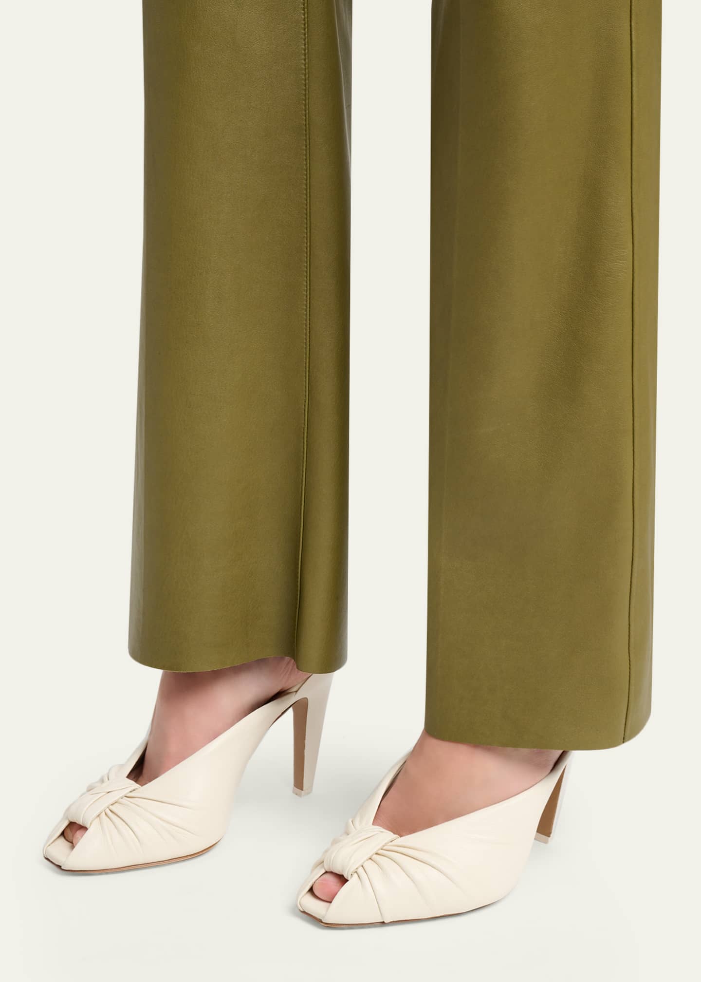 Chloe 95mm Suzie Knotted Leather Mules - Bergdorf Goodman