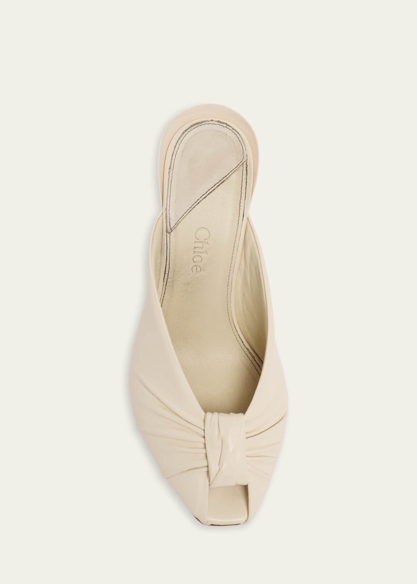 Chloe 95mm Suzie Knotted Leather Mules - Bergdorf Goodman