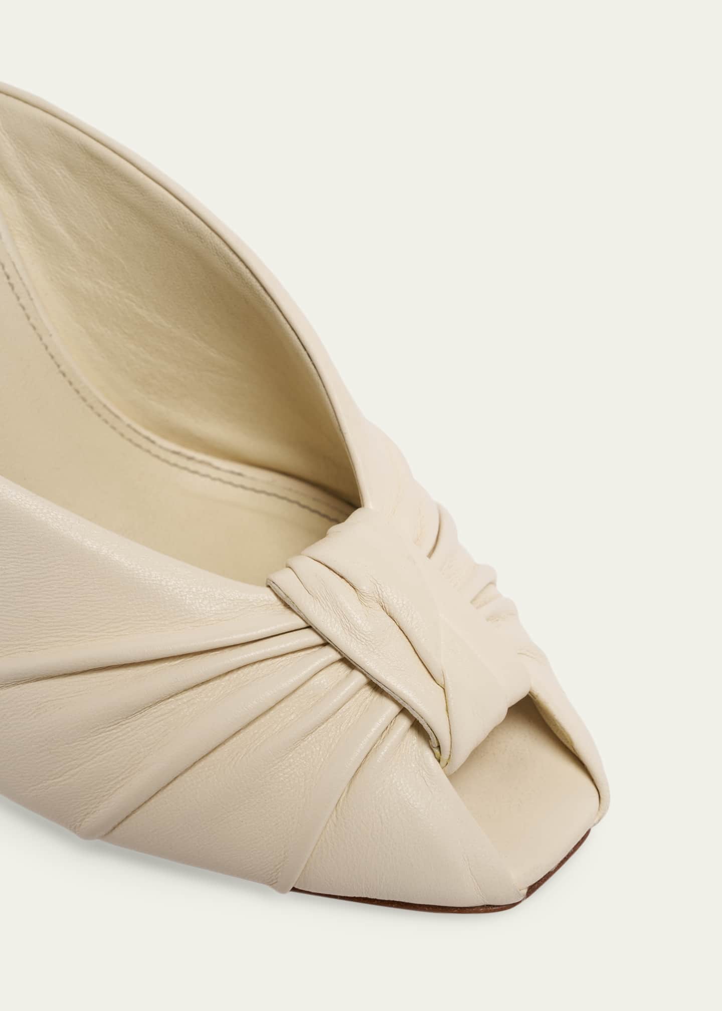 Chloe 95mm Suzie Knotted Leather Mules - Bergdorf Goodman