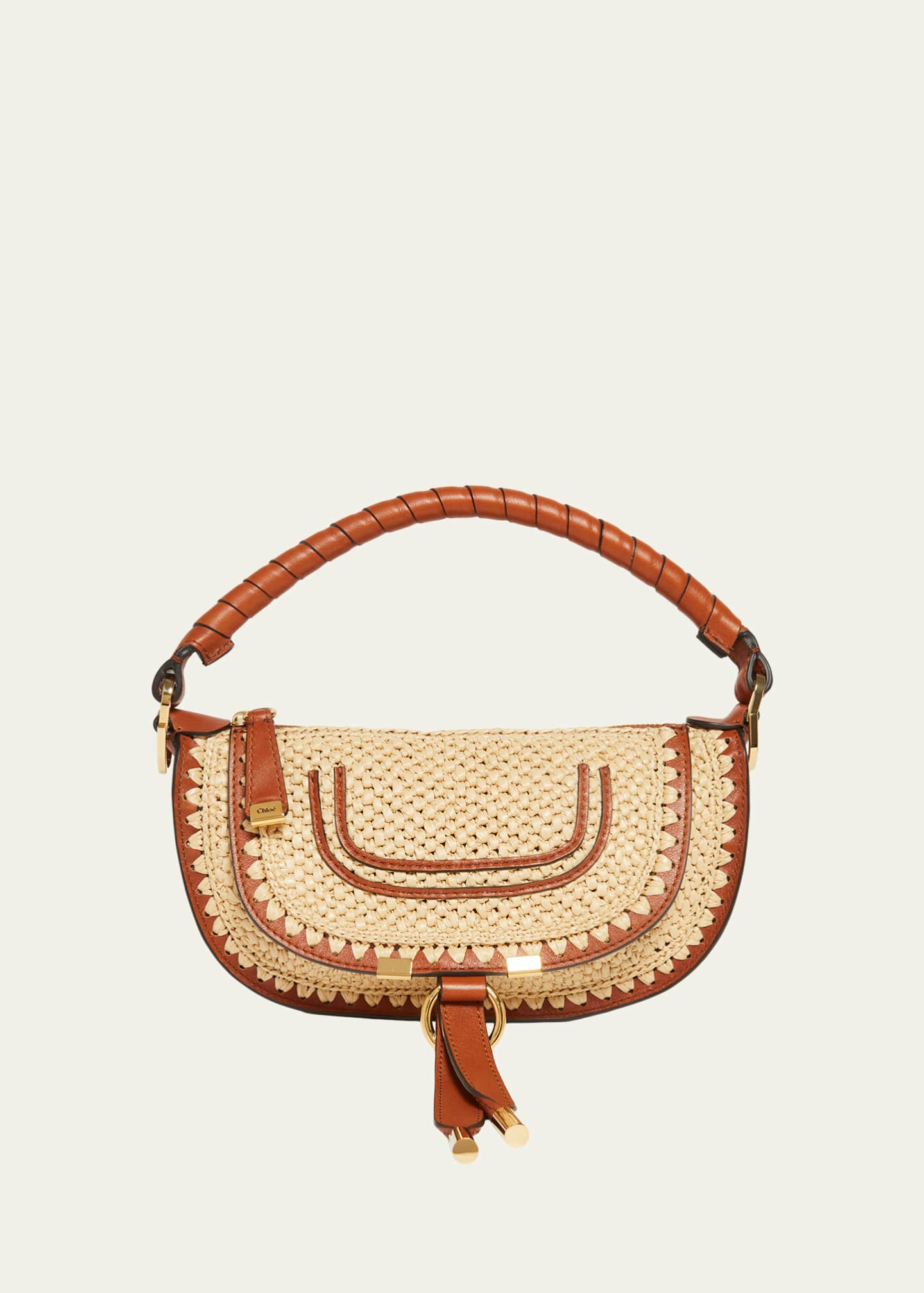 Chloe Marcie Top-Handle Bag in Viscose Raffia - Bergdorf Goodman