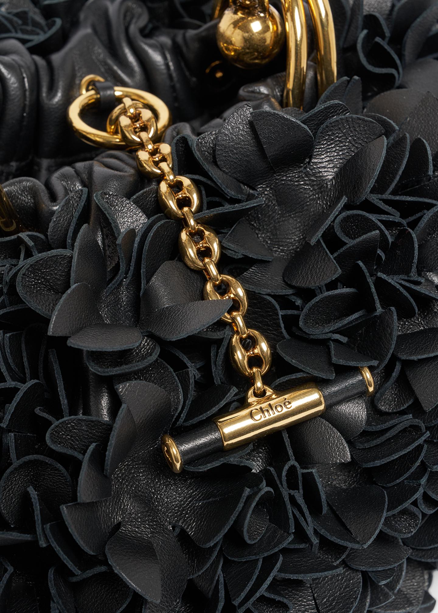 Chloe Plisse Ruffle Leather Shoulder Bag - Bergdorf Goodman