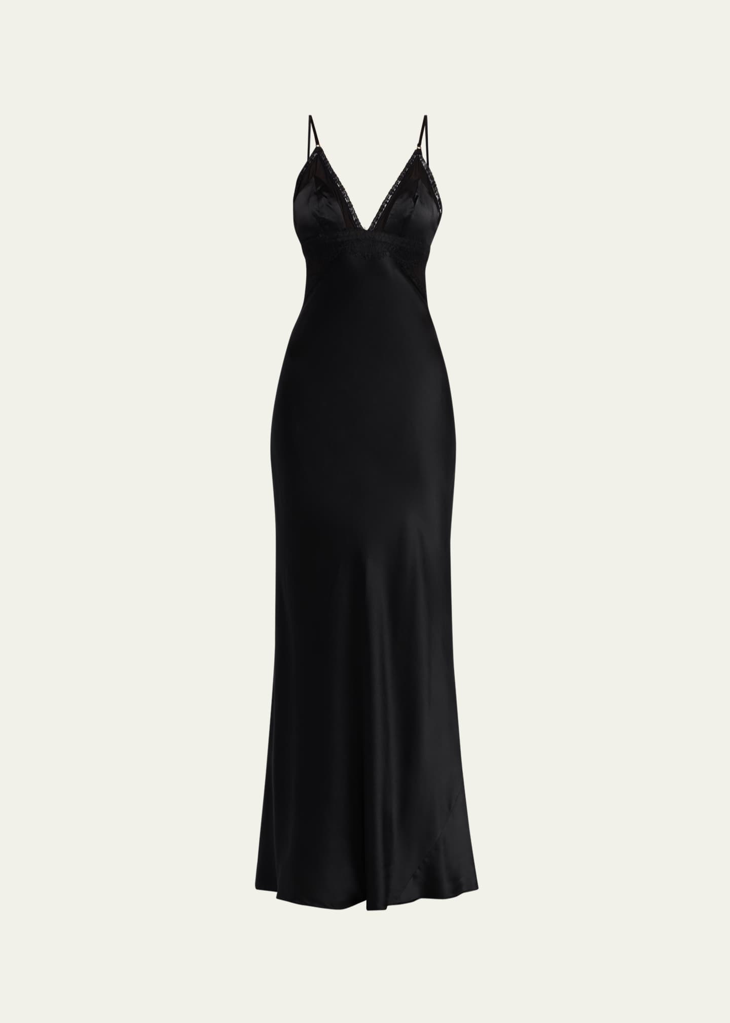 l'agence silk slip dress L'AGENCE Seridie Midi Slip Dress Neon Blue Silk 0 NWT $575
