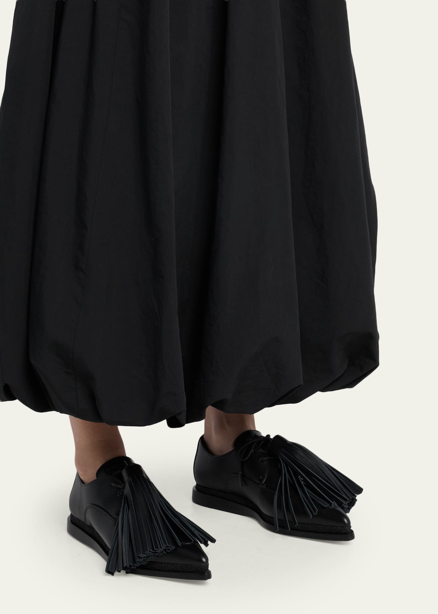 SACAI Tassel Leather Pointed-Toe Moccasins - Bergdorf Goodman