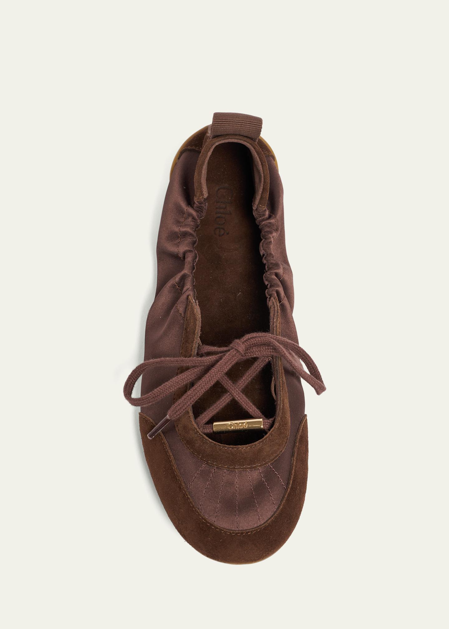 Chloe Kick Lace-Up Ballerina Flats - Bergdorf Goodman