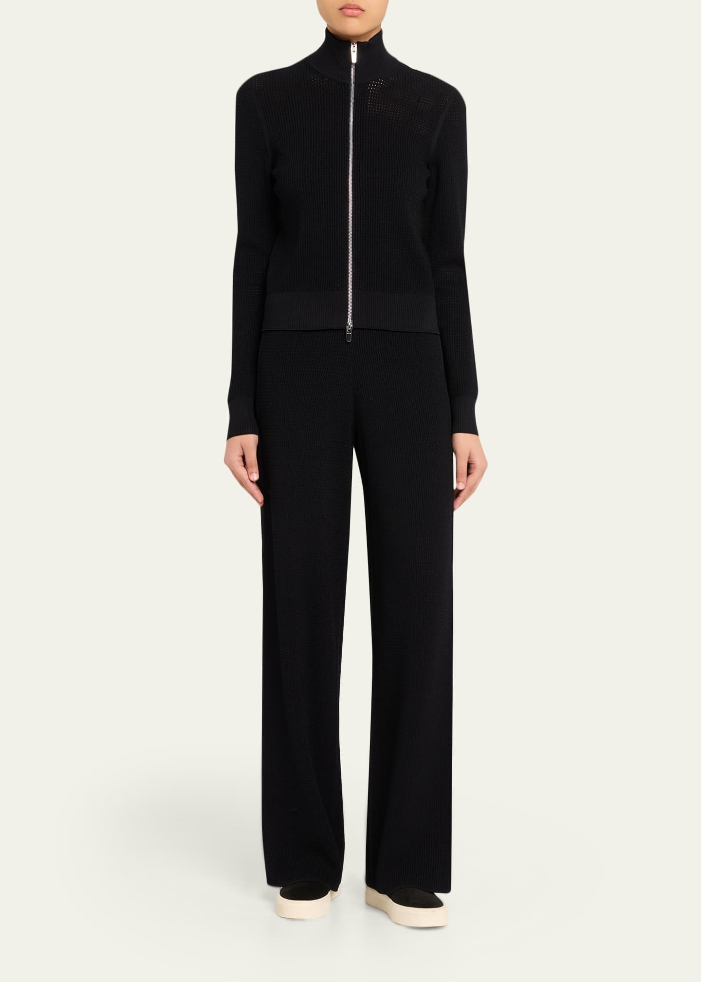 A.L.C. Jax Open-Work Zip Cardigan - Bergdorf Goodman