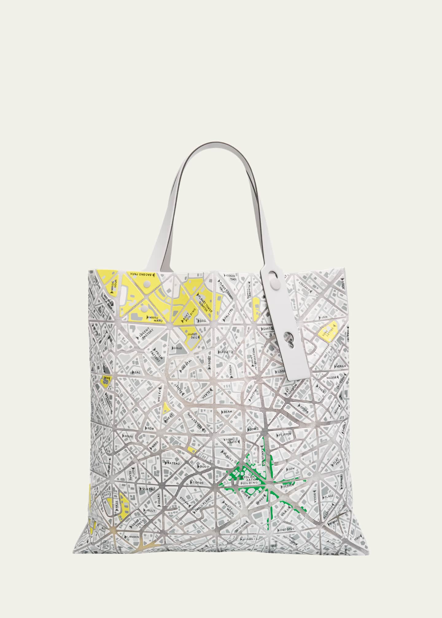 BAO BAO ISSEY MIYAKE Geometric Printed Map Tote Bag - Bergdorf Goodman