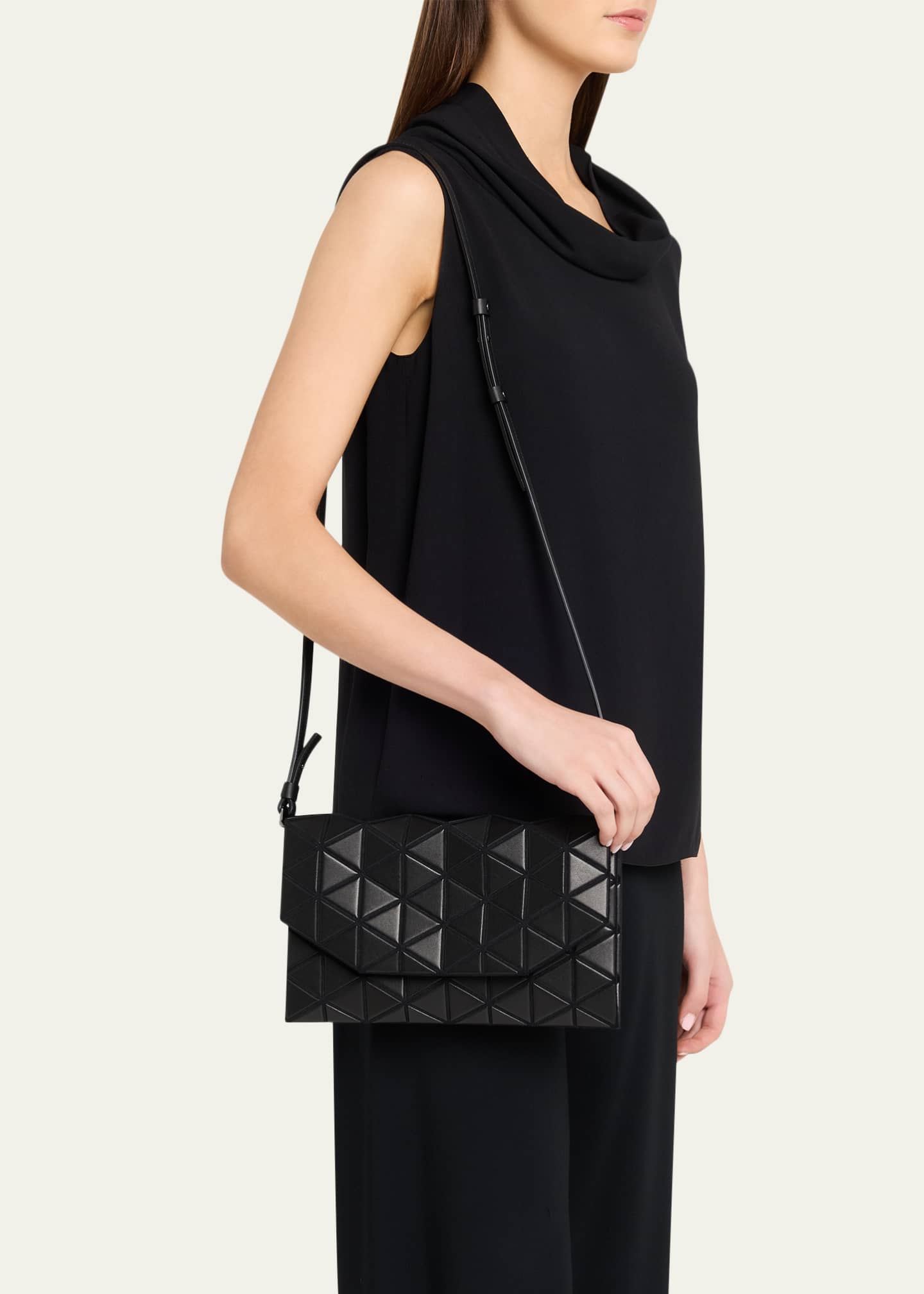 BAO BAO ISSEY MIYAKE Tonneau Matte Geometric Shoulder Bag