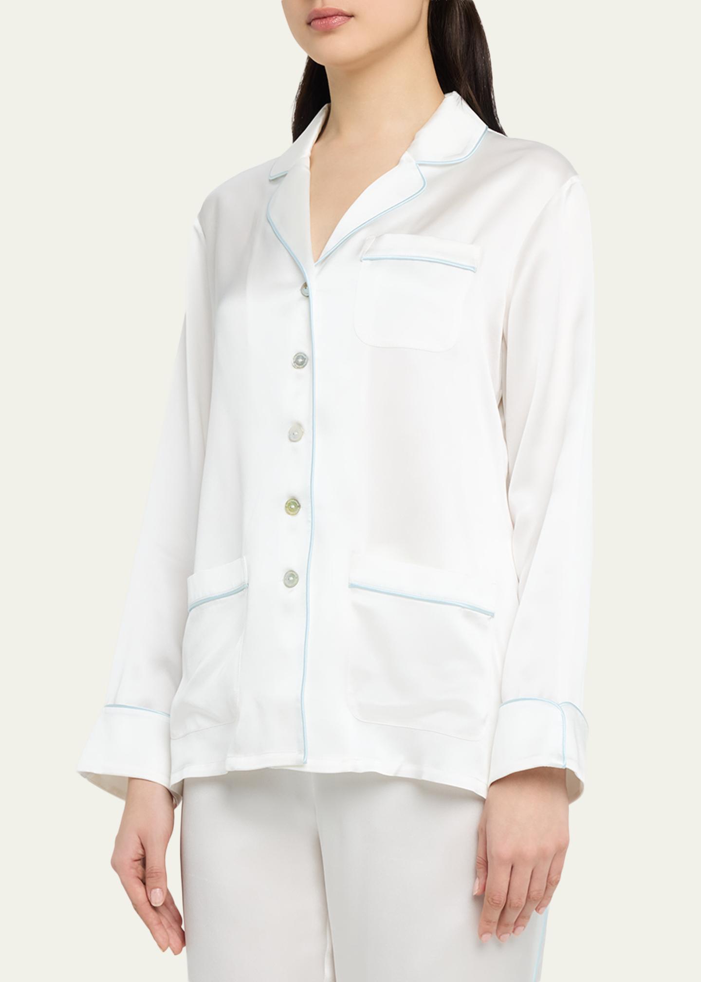 Olivia von Halle Coco Solid Silk Satin Pajama Set - Bergdorf Goodman