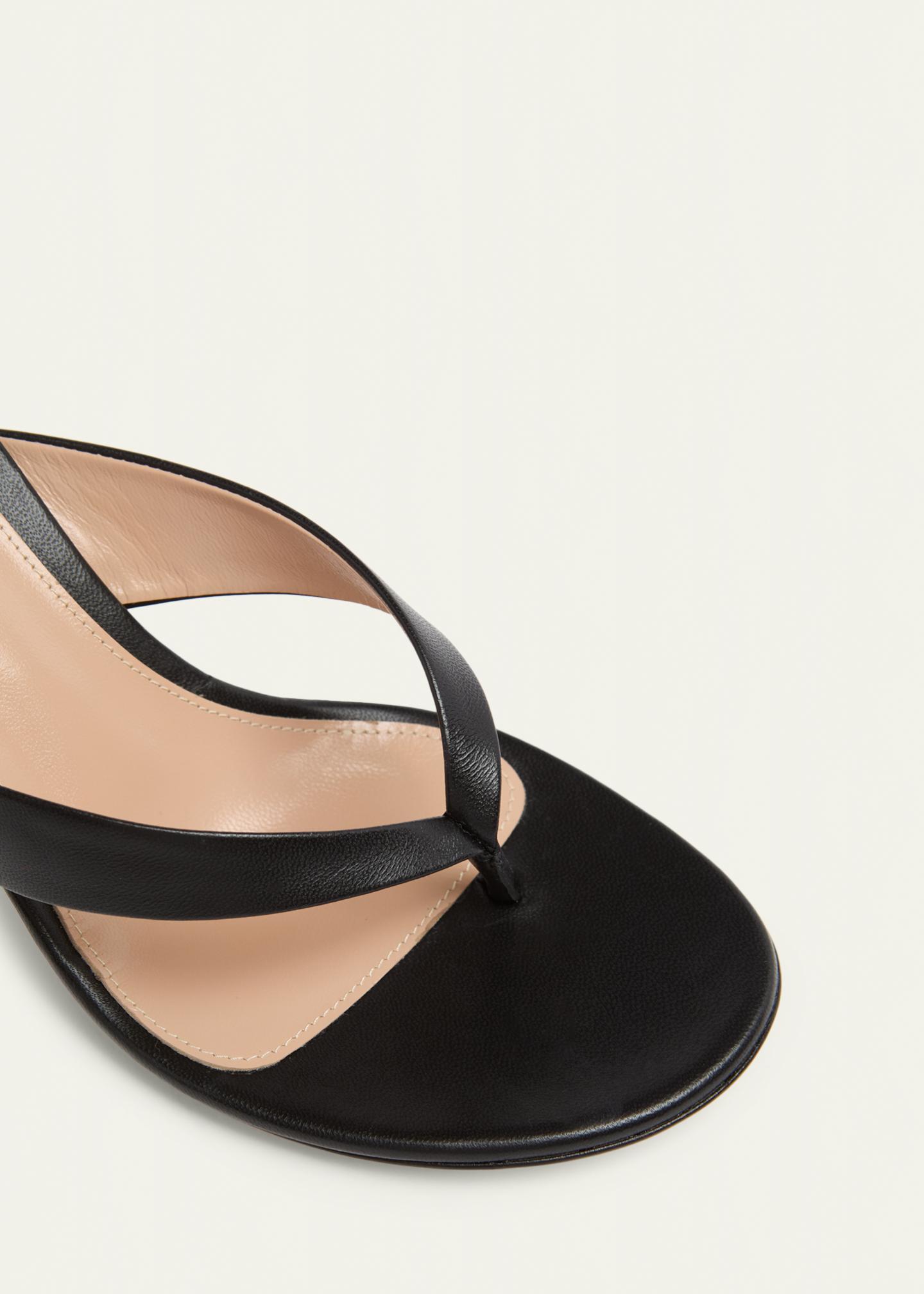 Gianvito Rossi 70mm Sofia Leather Thong Sandals - Bergdorf Goodman