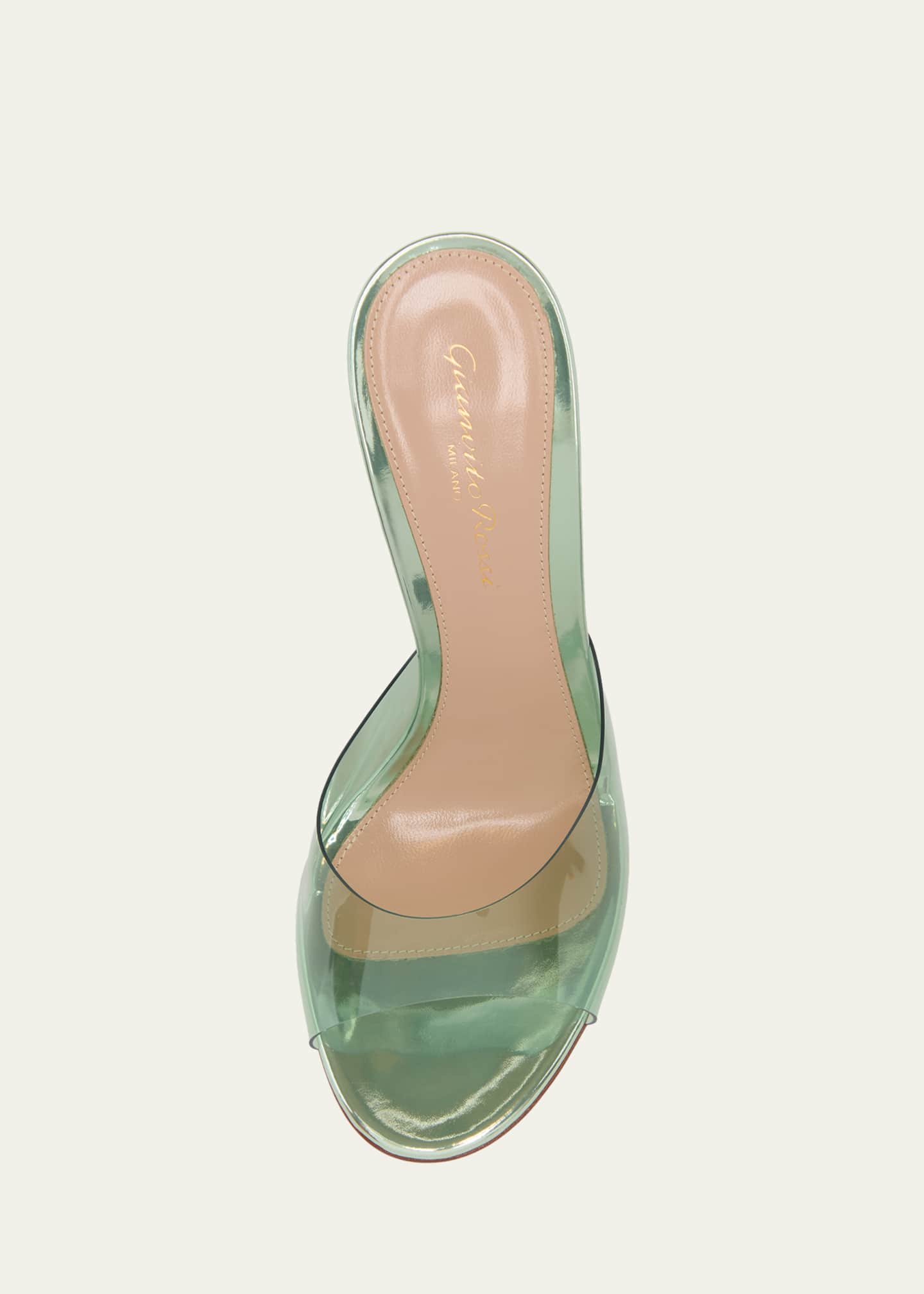 Gianvito Rossi 95mm Plexi Mule Sandals - Bergdorf Goodman