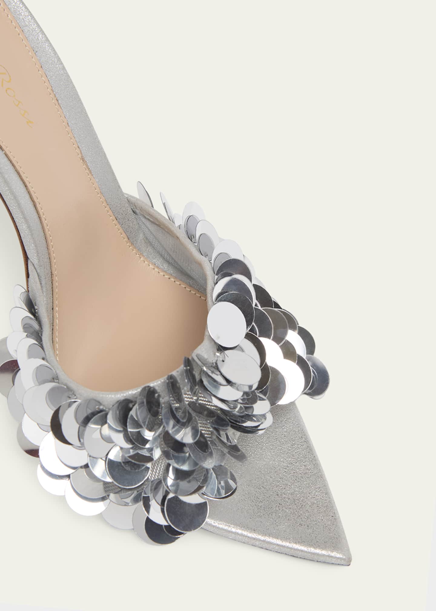 Gianvito Rossi 105mm Sequined Mesh Mule Sandals - Bergdorf Goodman