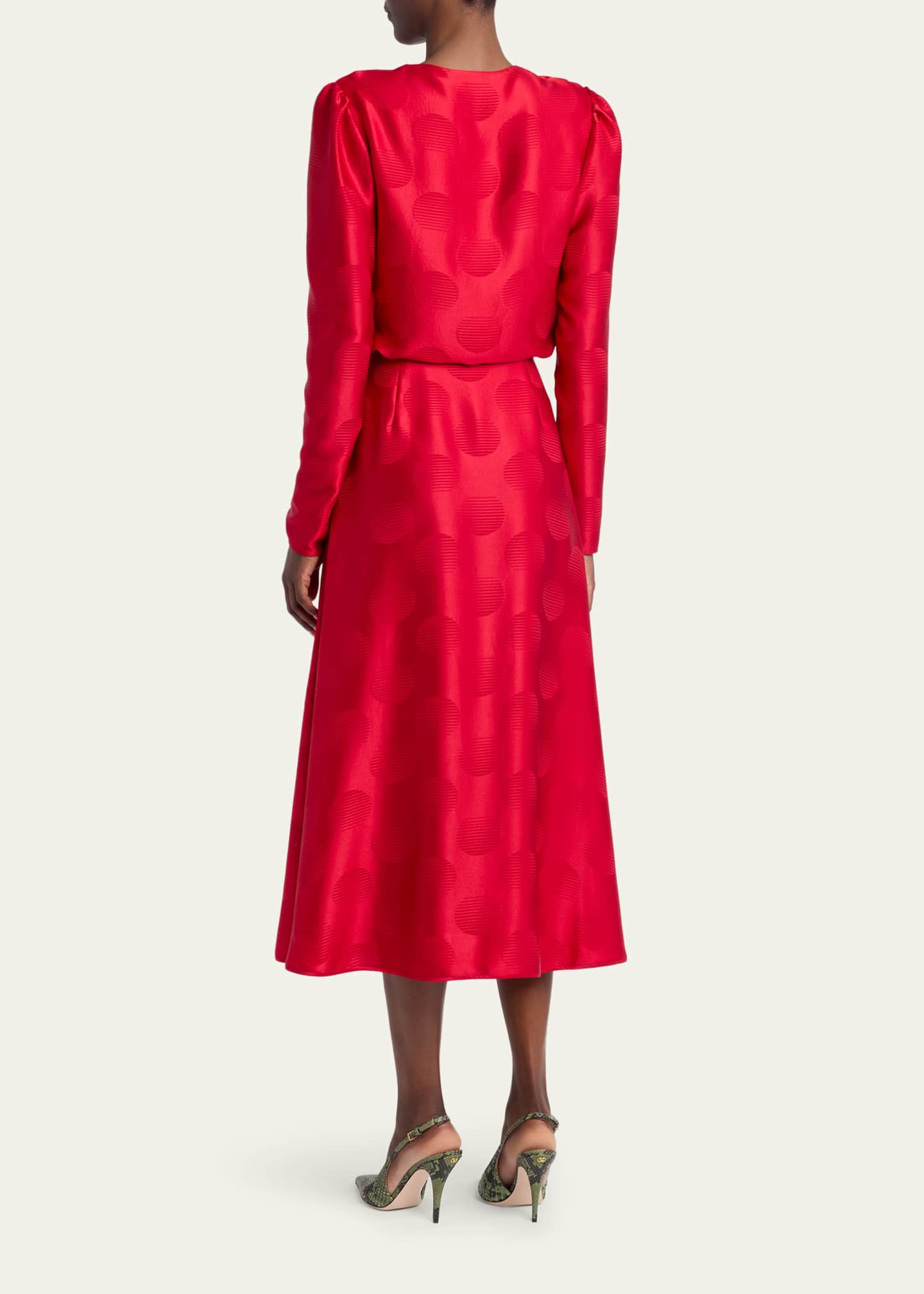 valentino long sleeve midi dress Valentino Long Sleeve Midi Dress