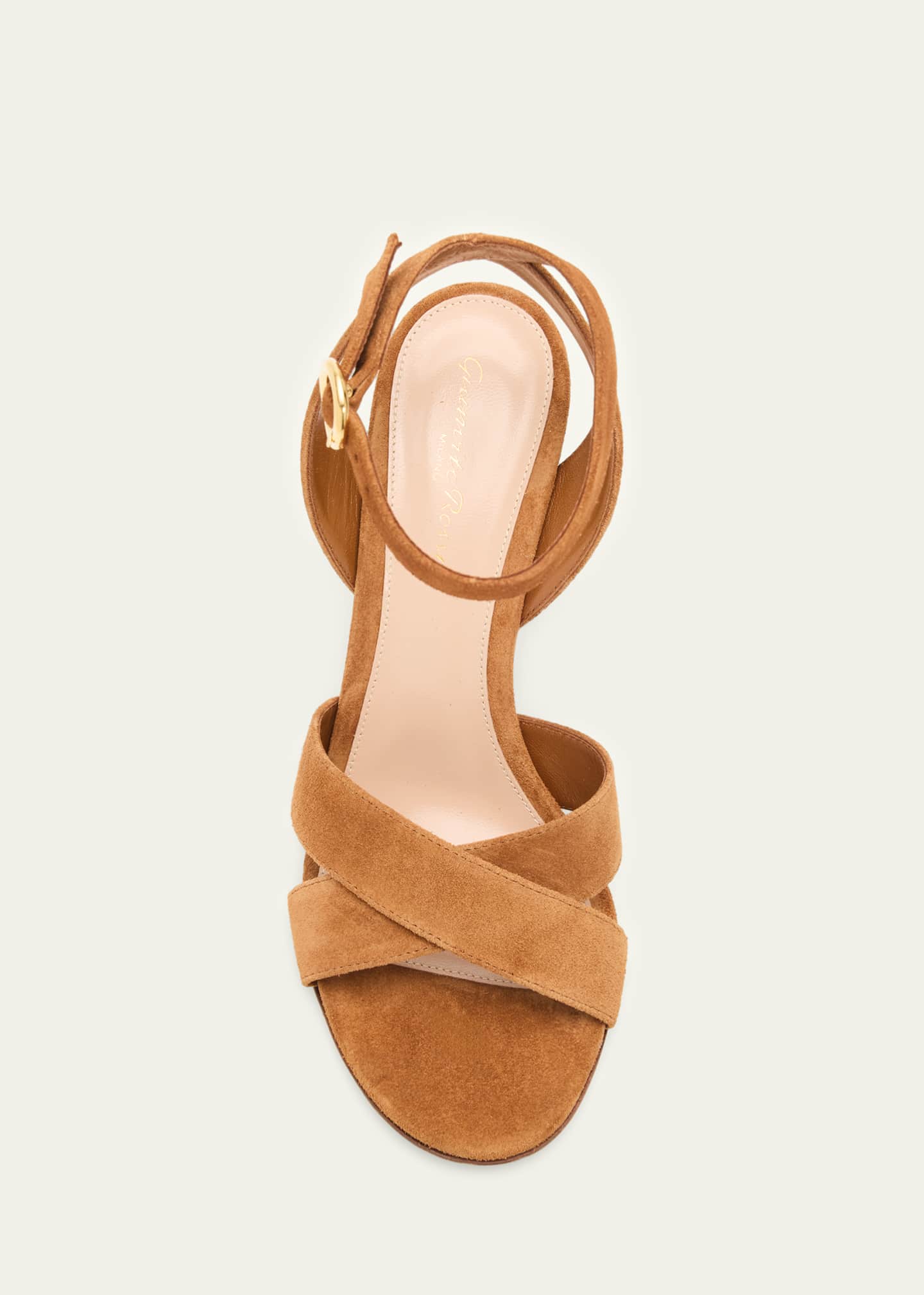 Gianvito Rossi 85mm Suede Ankle-Strap Sandals - Bergdorf Goodman