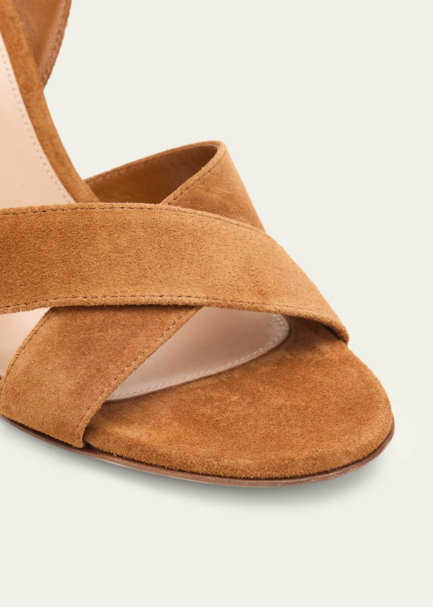 Gianvito Rossi 85mm Suede Ankle-Strap Sandals - Bergdorf Goodman