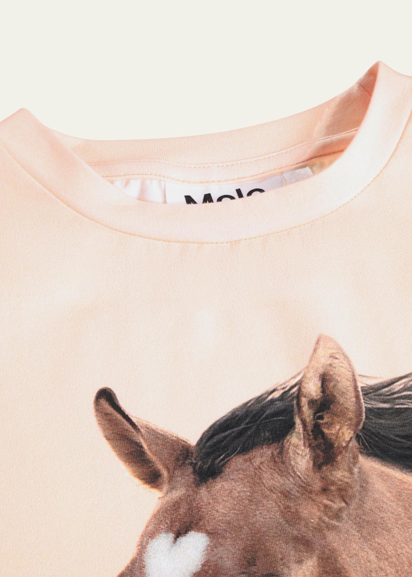 Molo Girl's Rie Horse-Print T-Shirt, Size 2-7 - Bergdorf Goodman