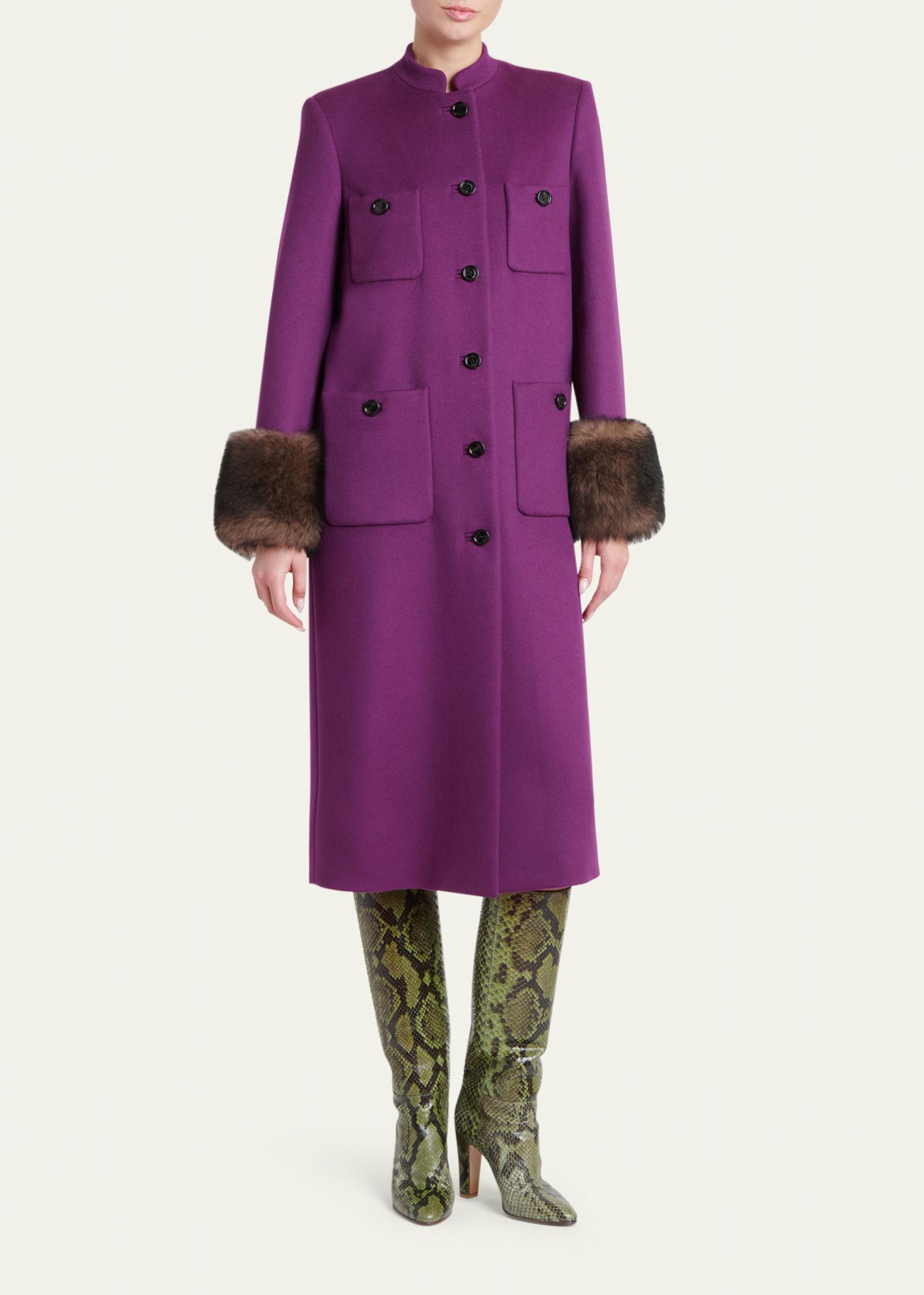 valentino garavani　ウール　ダブルブレスト　コート　42 Valentino Garavani Long Wool Coat - Bergdorf Goodman