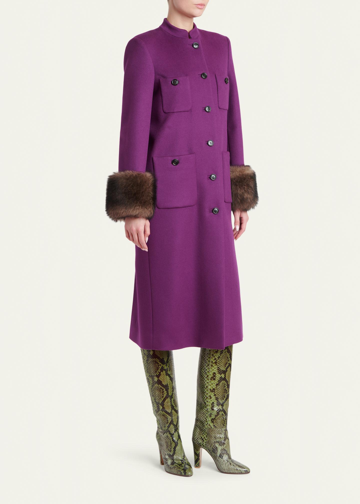 valentino garavani　ウール　ダブルブレスト　コート　42 Valentino Garavani Long Wool Coat - Bergdorf Goodman