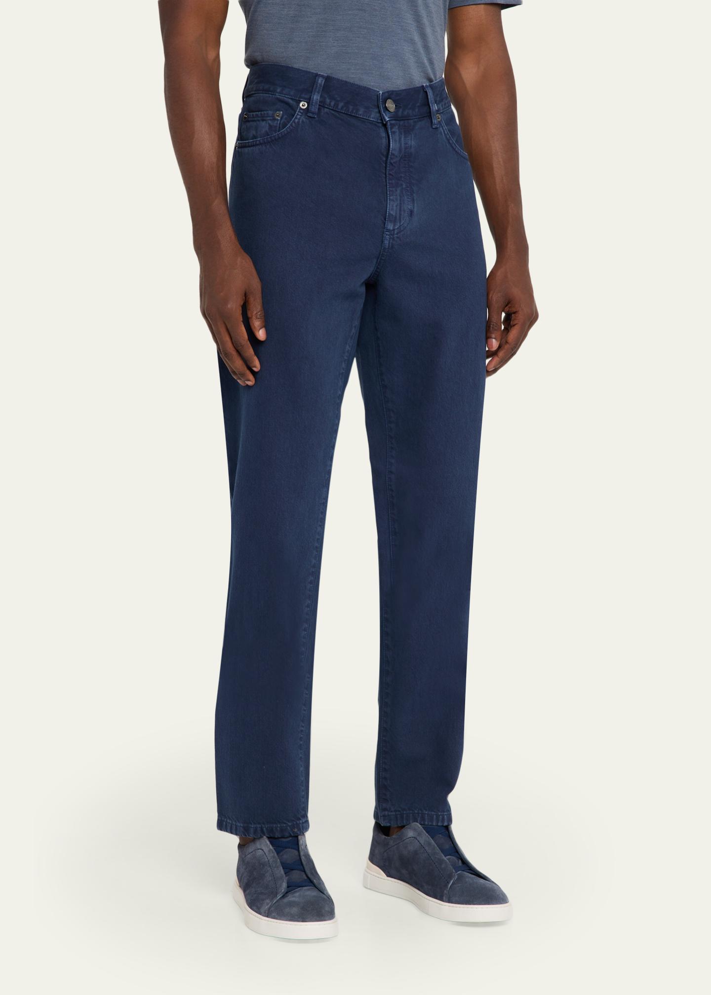 ZEGNA Men's Pure Cotton Slim Fit Five-Pocket Jeans - Bergdorf Goodman
