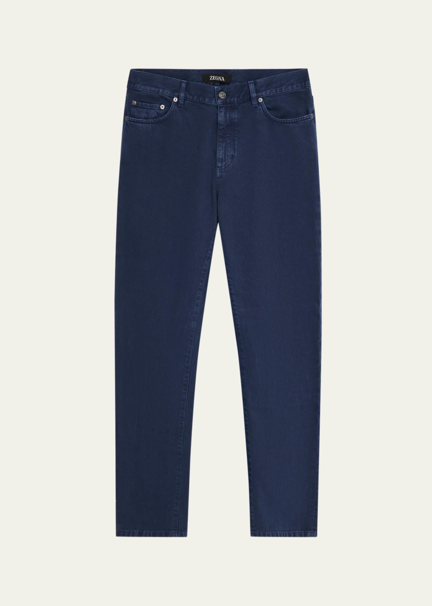 ZEGNA Men's Pure Cotton Slim Fit Five-Pocket Jeans - Bergdorf Goodman