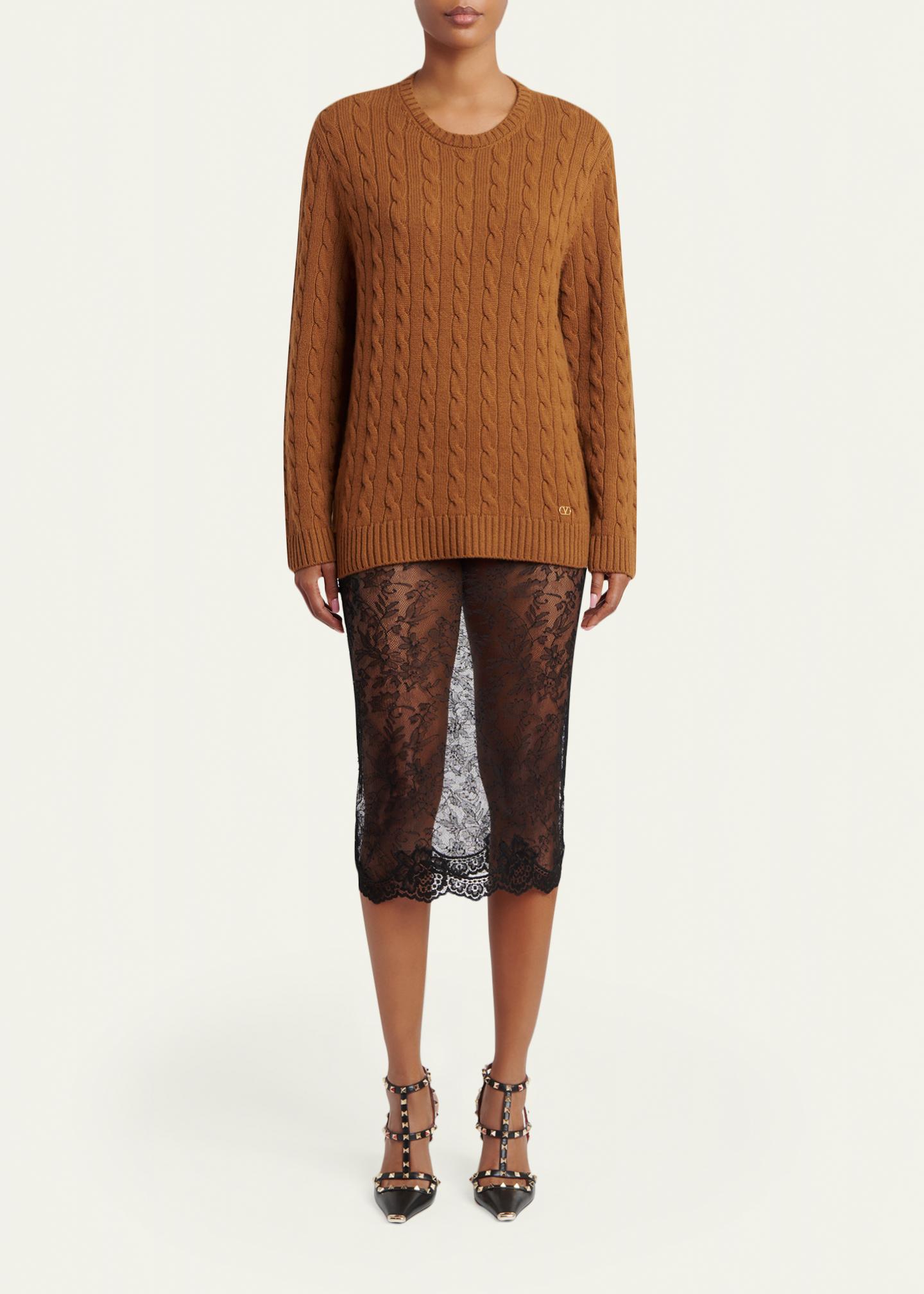 Valentino Garavani Lace Bodycon Midi-Skirt - Bergdorf Goodman