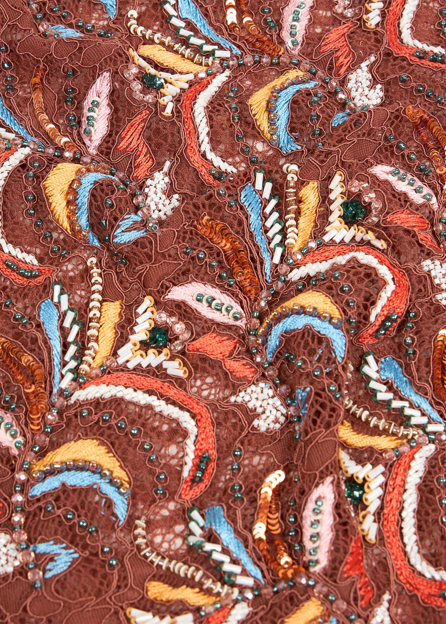 Etro Embroidered Lace Beaded Foulard - Bergdorf Goodman