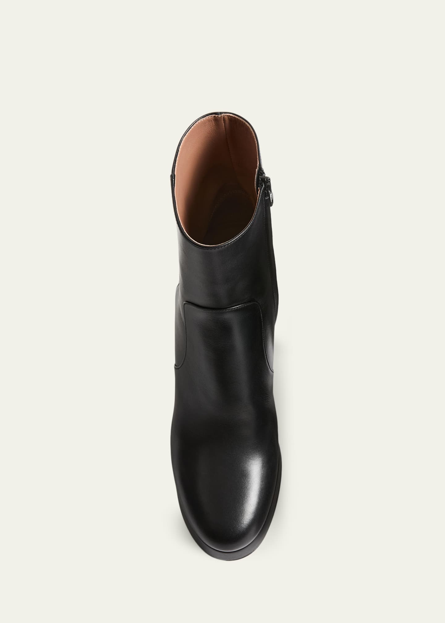 Valentino Garavani 90mm Fawcette Platform Leather Ankle Boots