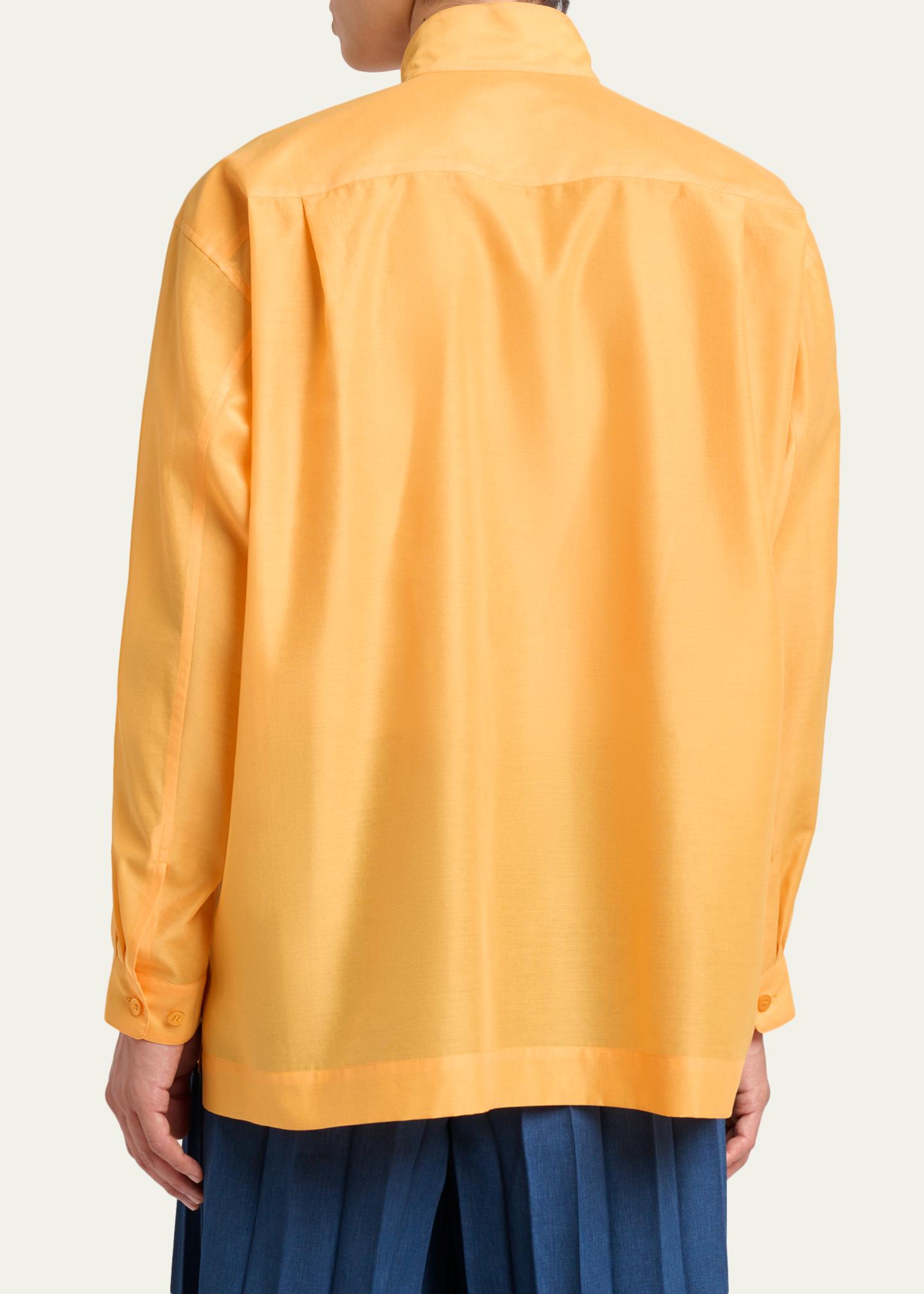Homme Plisse Issey Miyake Men's Polyester and Wool Mandarin-Collar