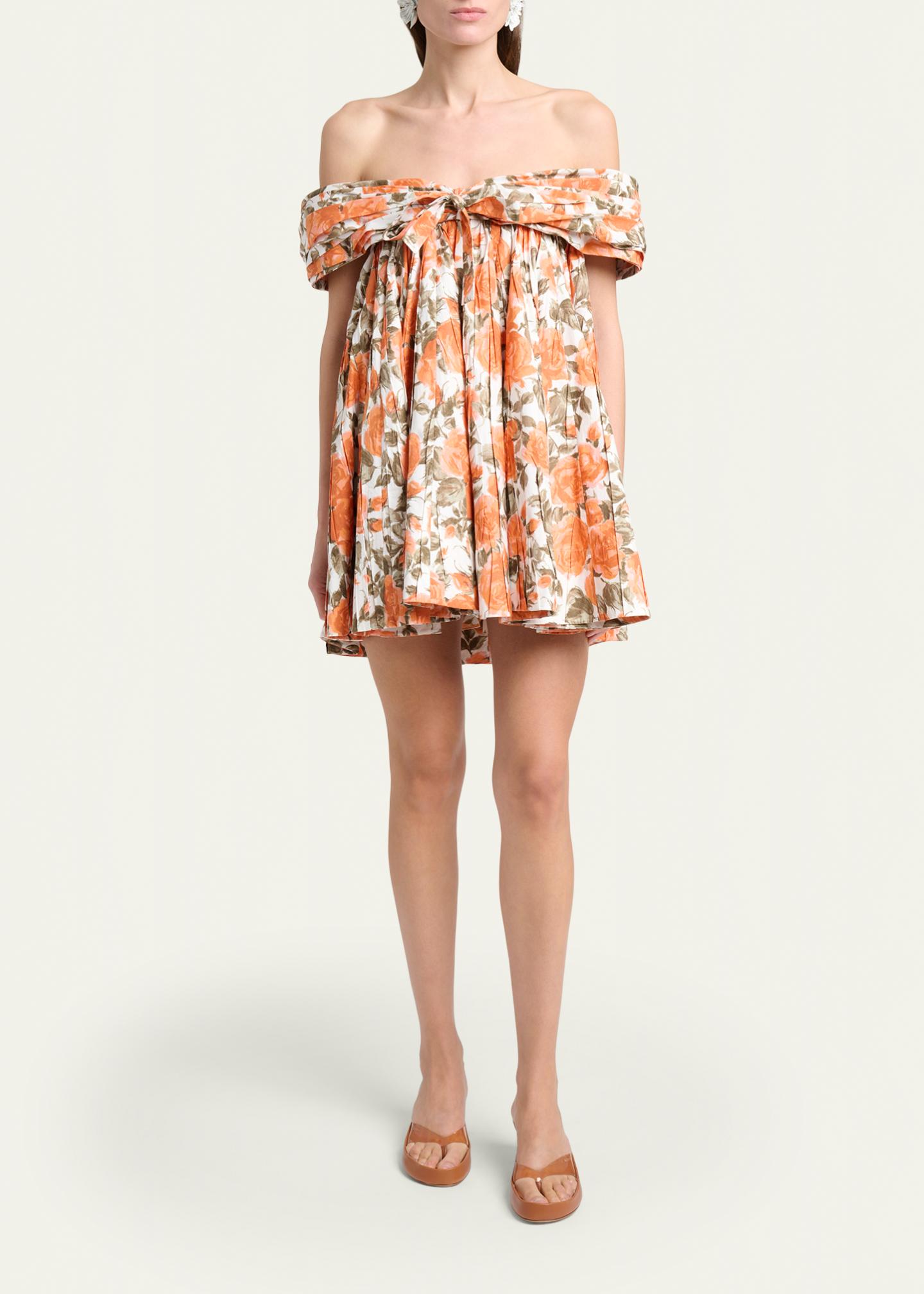 cotton midi dresses Maddy Cotton Midi Dress Lobster Multi – Peter Kate main image 0