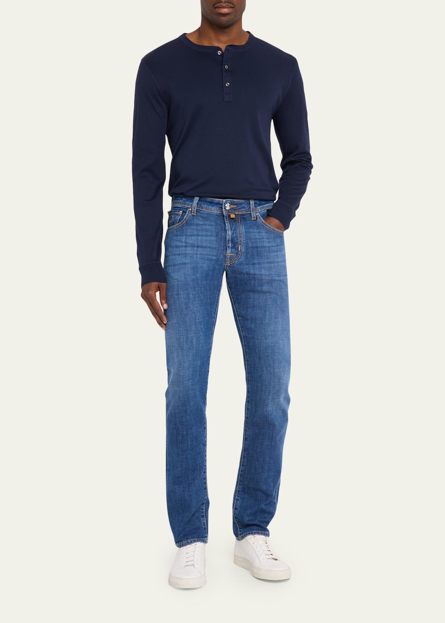 Jacob Cohen Men's Slim Straight-Leg Medium-Wash Denim Jeans