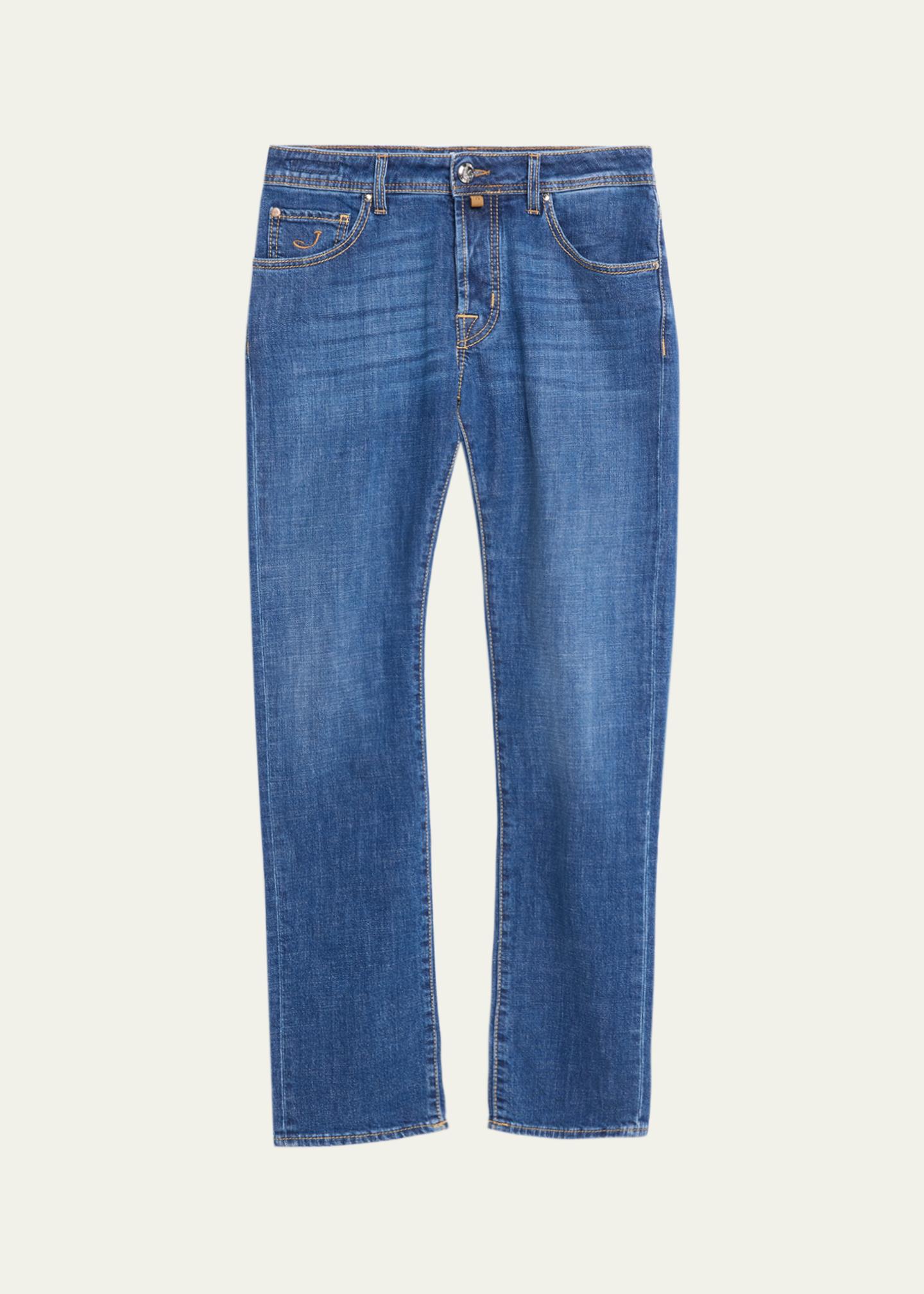 Jacob Cohen Men's Slim Straight-Leg Medium-Wash Denim Jeans